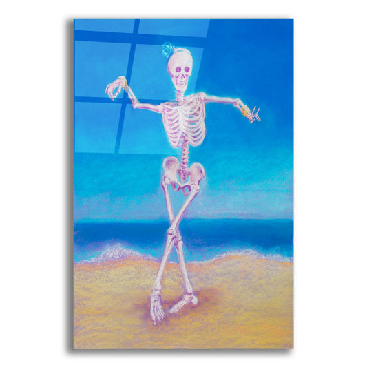 Epic Art 'Skelly Dancer I' by Marie Marfia Fine Art, Acrylic Glass Wall Art