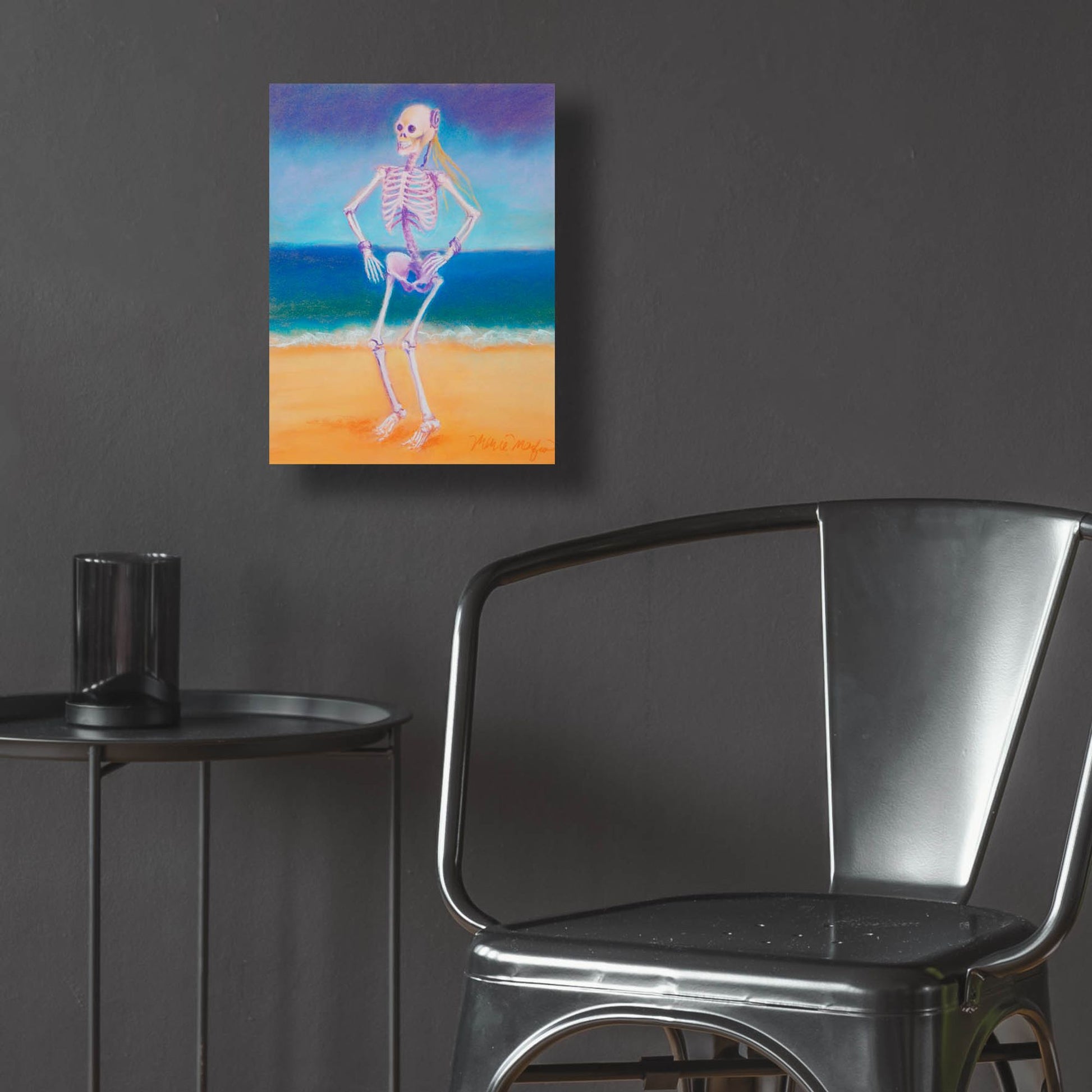 Epic Art 'Skelly Dancer II' by Marie Marfia Fine Art, Acrylic Glass Wall Art,12x16