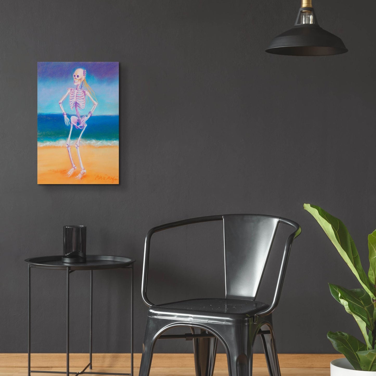Epic Art 'Skelly Dancer II' by Marie Marfia Fine Art, Acrylic Glass Wall Art,16x24