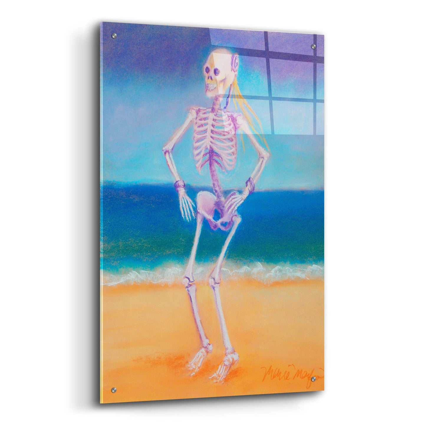 Epic Art 'Skelly Dancer II' by Marie Marfia Fine Art, Acrylic Glass Wall Art,24x36