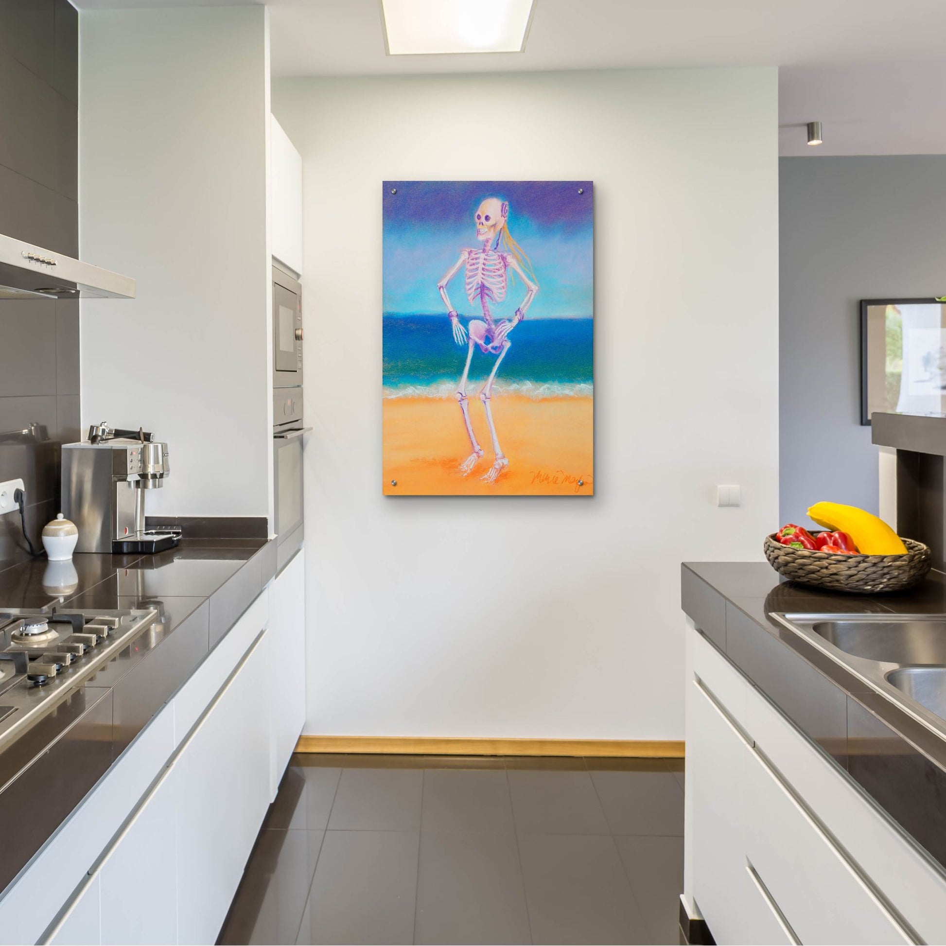 Epic Art 'Skelly Dancer II' by Marie Marfia Fine Art, Acrylic Glass Wall Art,24x36