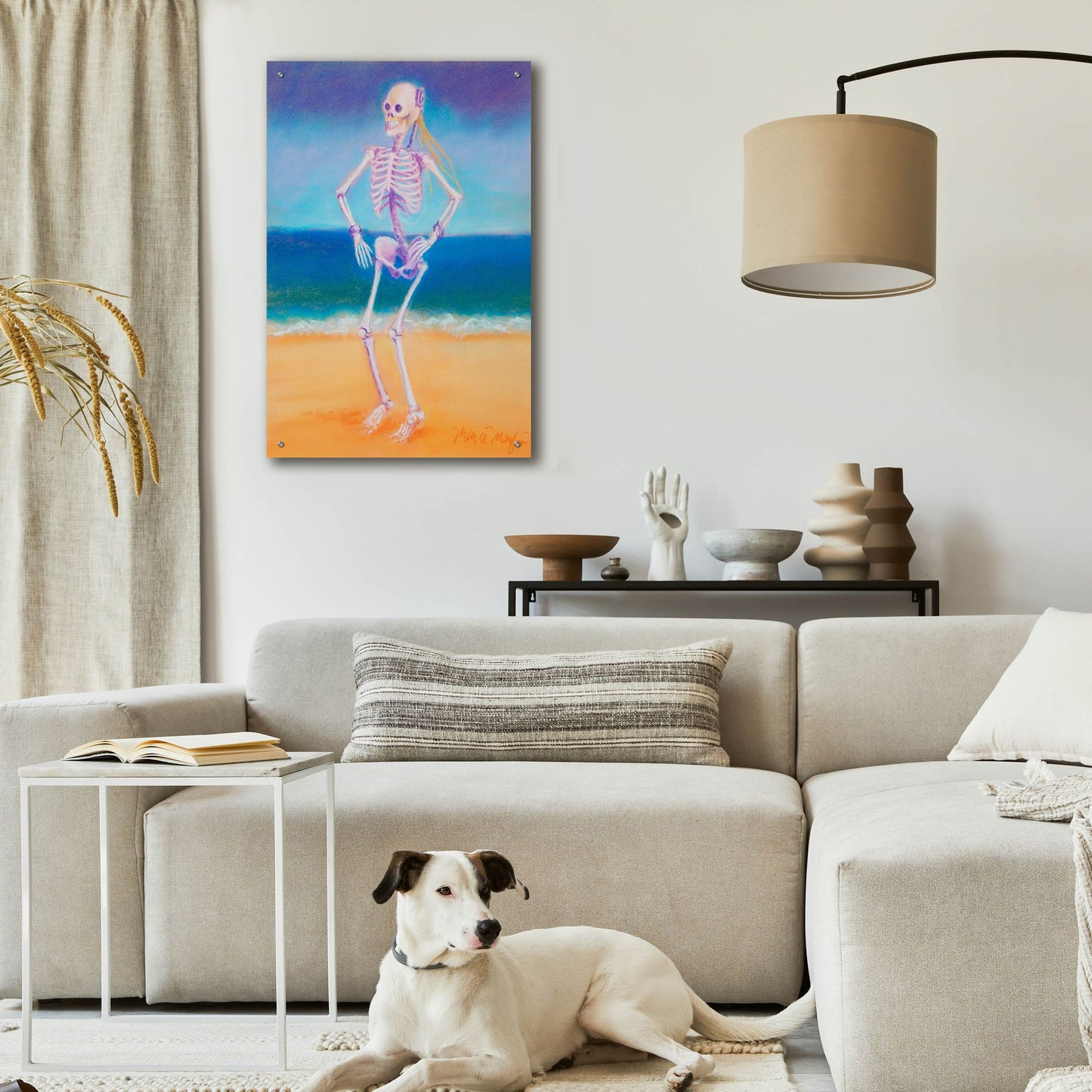 Epic Art 'Skelly Dancer II' by Marie Marfia Fine Art, Acrylic Glass Wall Art,24x36