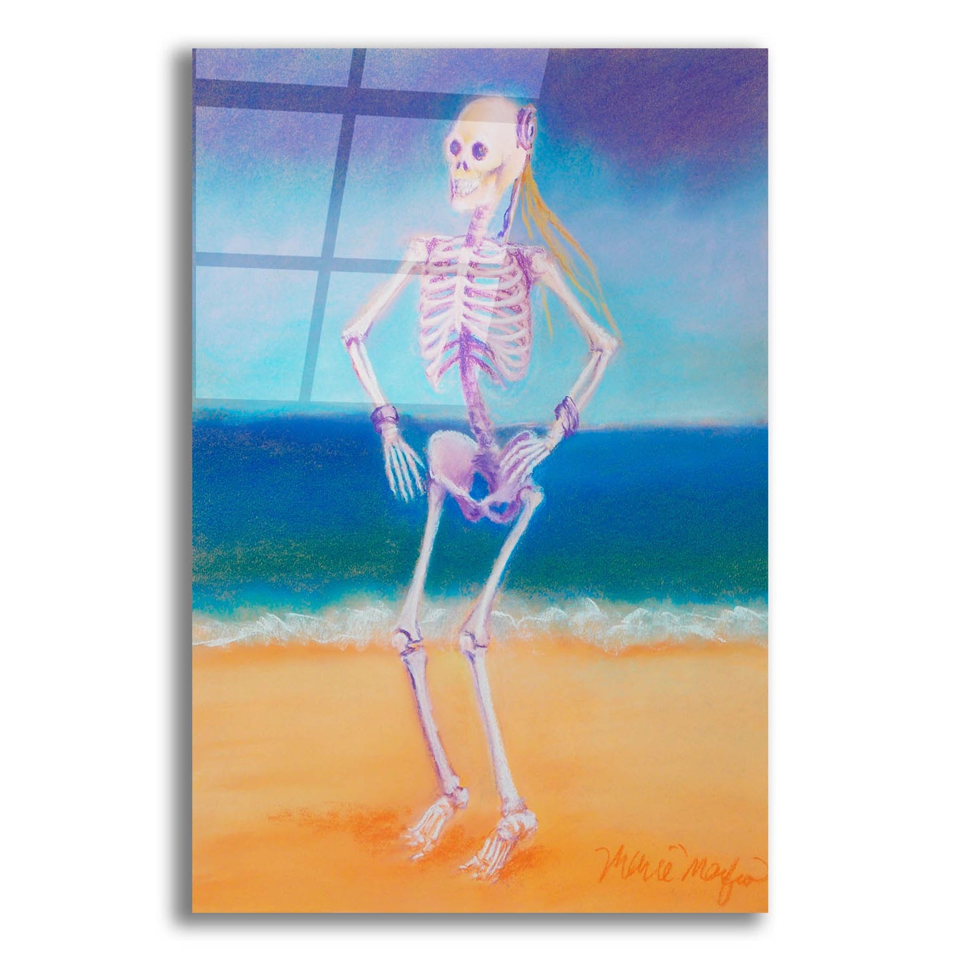 Epic Art 'Skelly Dancer II' by Marie Marfia Fine Art, Acrylic Glass Wall Art