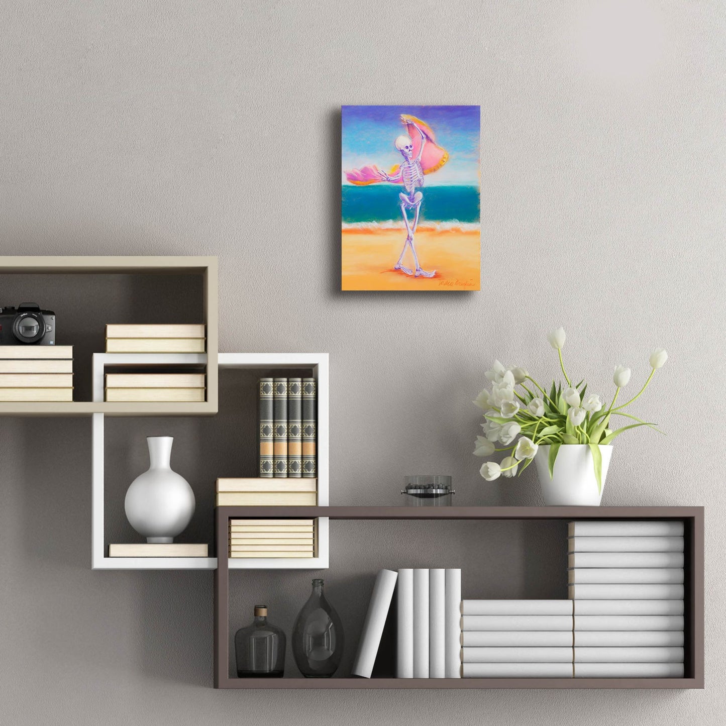 Epic Art 'Skelly Dancer III' by Marie Marfia Fine Art, Acrylic Glass Wall Art,12x16