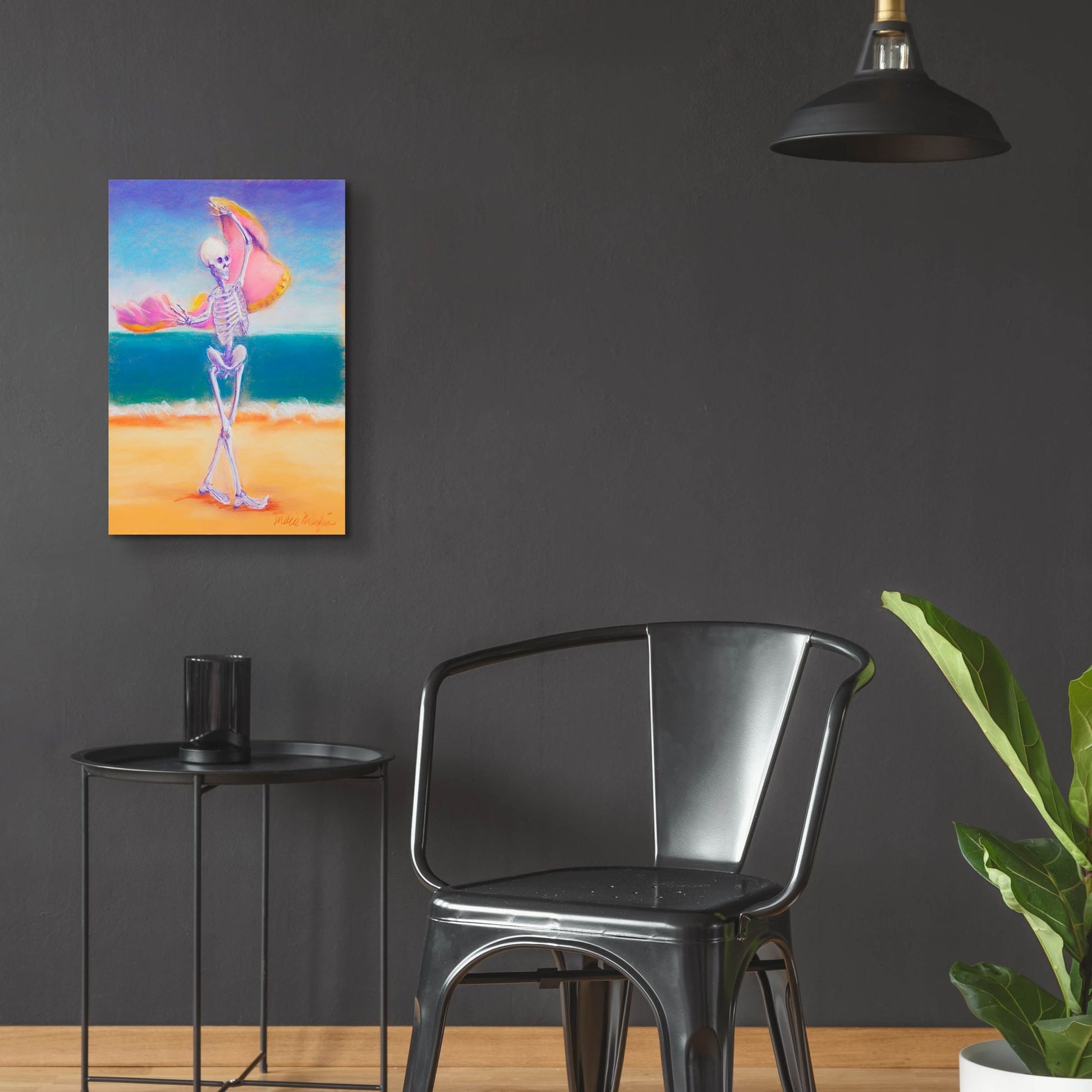 Epic Art 'Skelly Dancer III' by Marie Marfia Fine Art, Acrylic Glass Wall Art,16x24