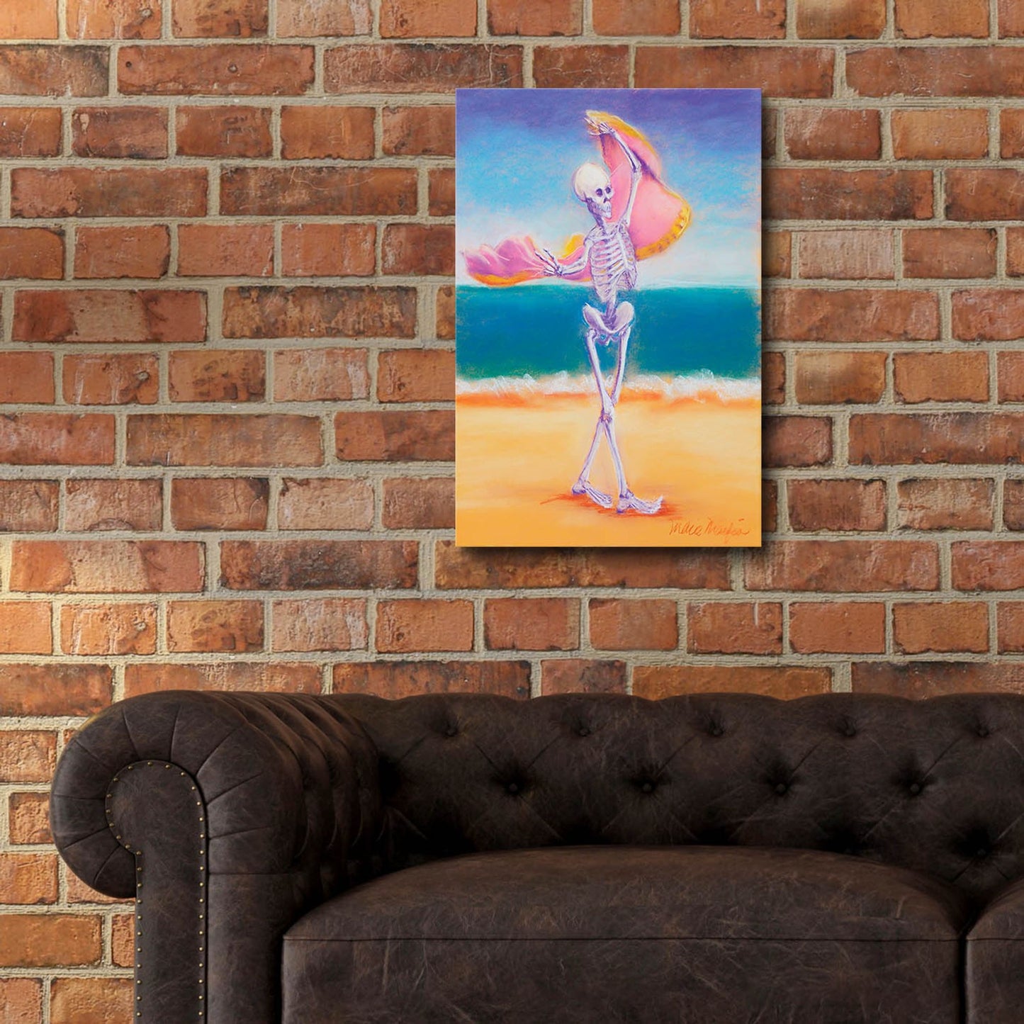 Epic Art 'Skelly Dancer III' by Marie Marfia Fine Art, Acrylic Glass Wall Art,16x24