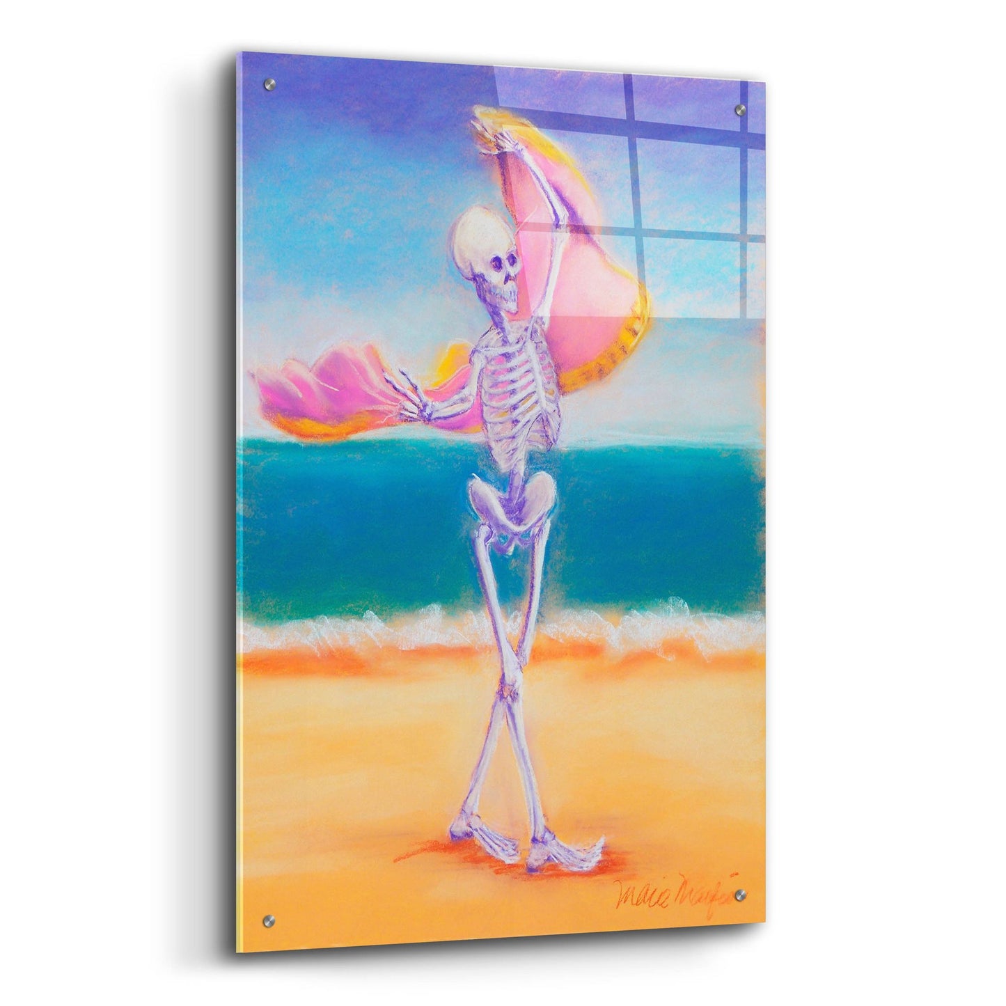 Epic Art 'Skelly Dancer III' by Marie Marfia Fine Art, Acrylic Glass Wall Art,24x36
