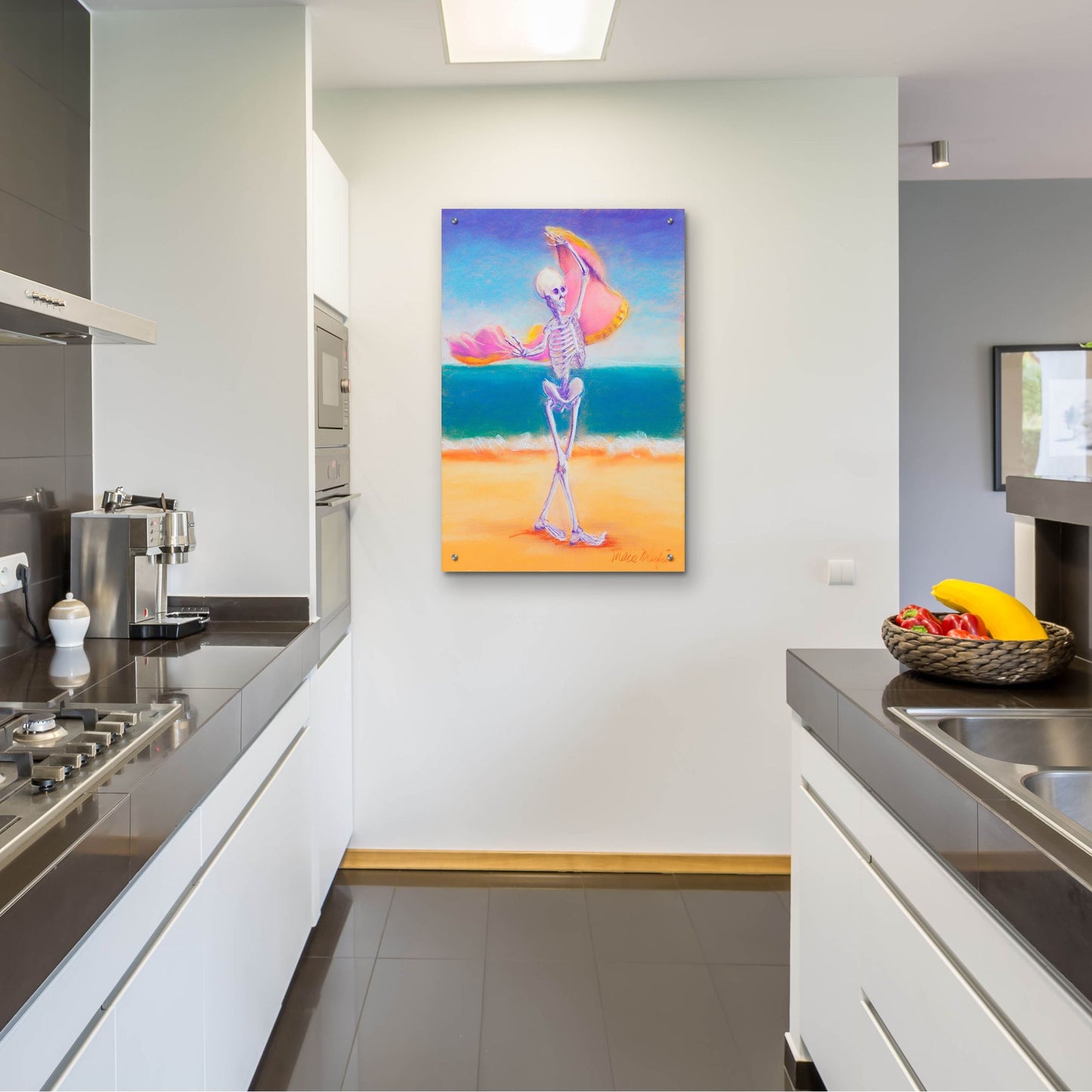 Epic Art 'Skelly Dancer III' by Marie Marfia Fine Art, Acrylic Glass Wall Art,24x36