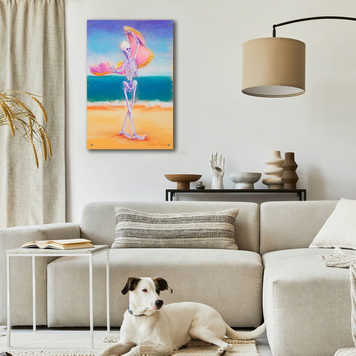 Epic Art 'Skelly Dancer III' by Marie Marfia Fine Art, Acrylic Glass Wall Art,24x36