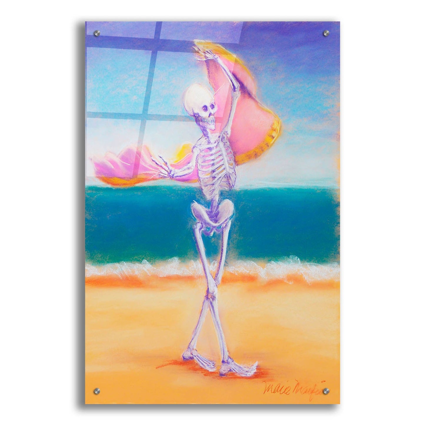 Epic Art 'Skelly Dancer III' by Marie Marfia Fine Art, Acrylic Glass Wall Art,24x36