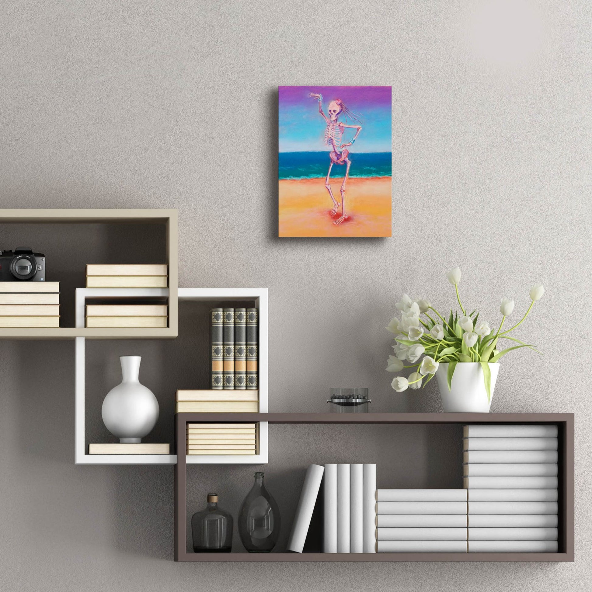 Epic Art 'Skelly Dancer IV' by Marie Marfia Fine Art, Acrylic Glass Wall Art,12x16