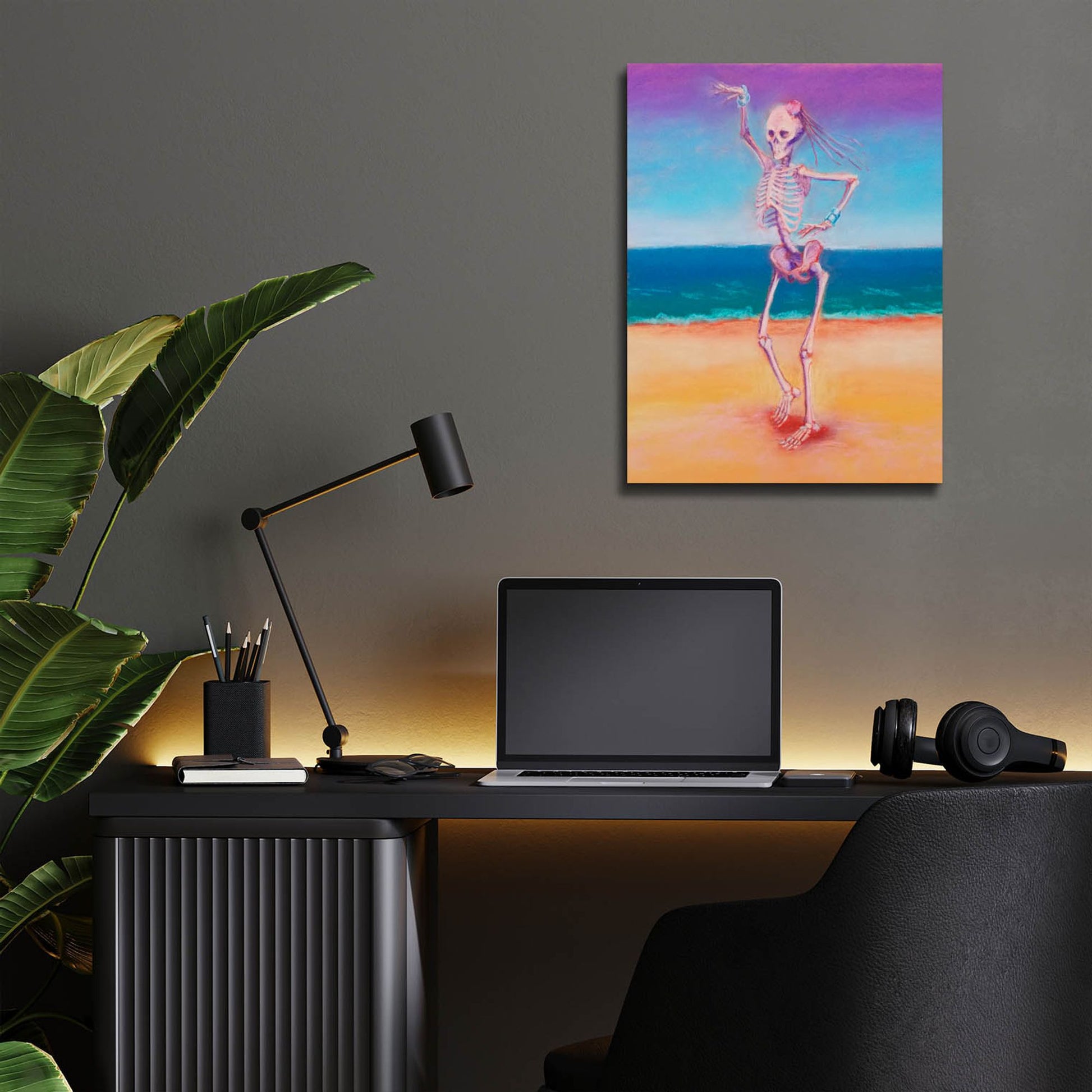 Epic Art 'Skelly Dancer IV' by Marie Marfia Fine Art, Acrylic Glass Wall Art,12x16