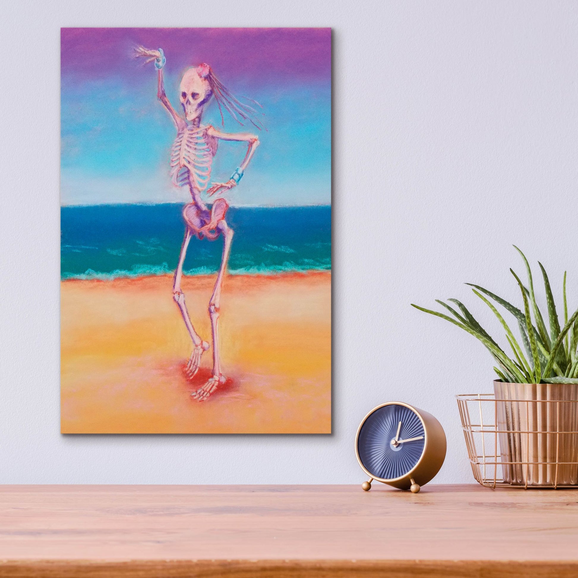 Epic Art 'Skelly Dancer IV' by Marie Marfia Fine Art, Acrylic Glass Wall Art,12x16