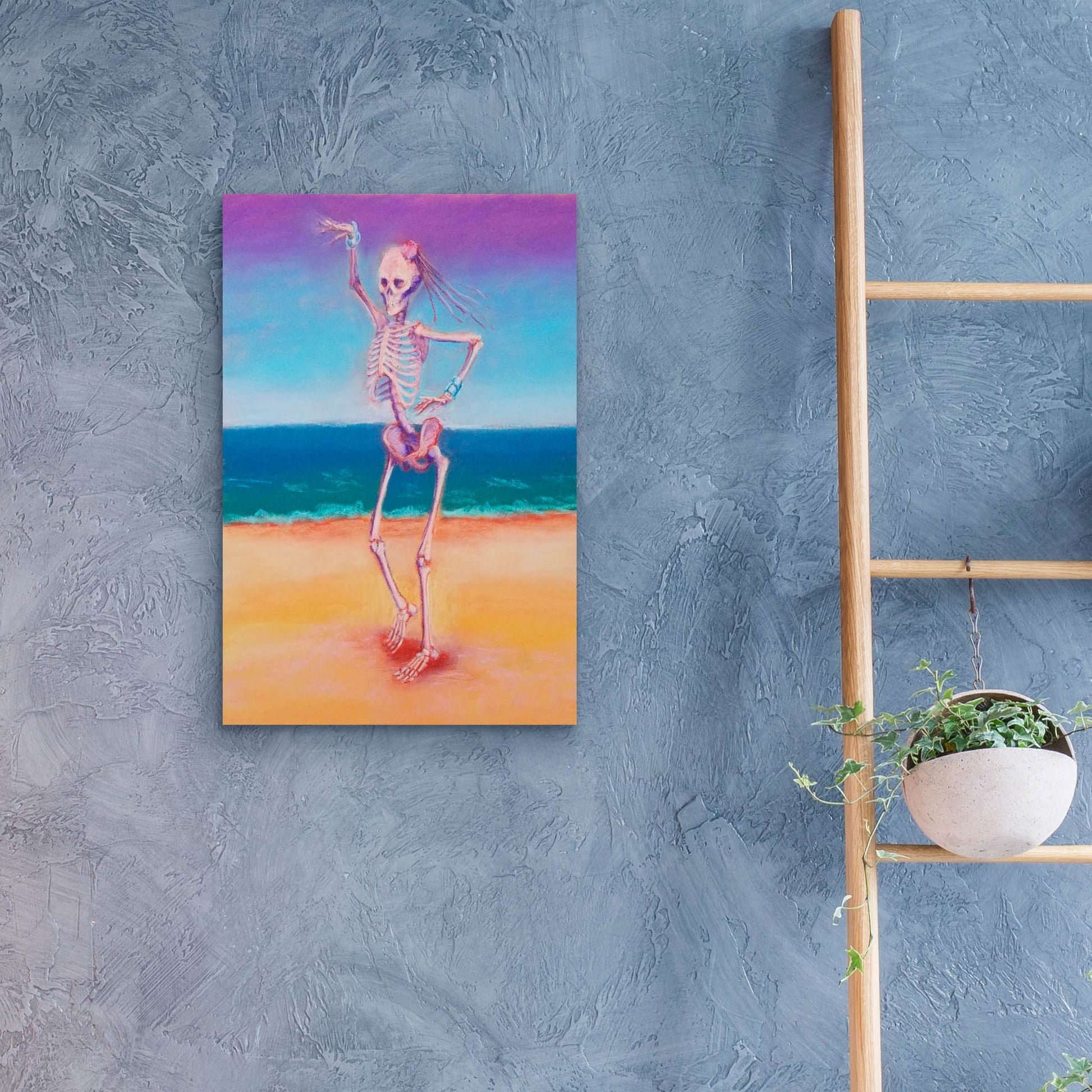Epic Art 'Skelly Dancer IV' by Marie Marfia Fine Art, Acrylic Glass Wall Art,16x24