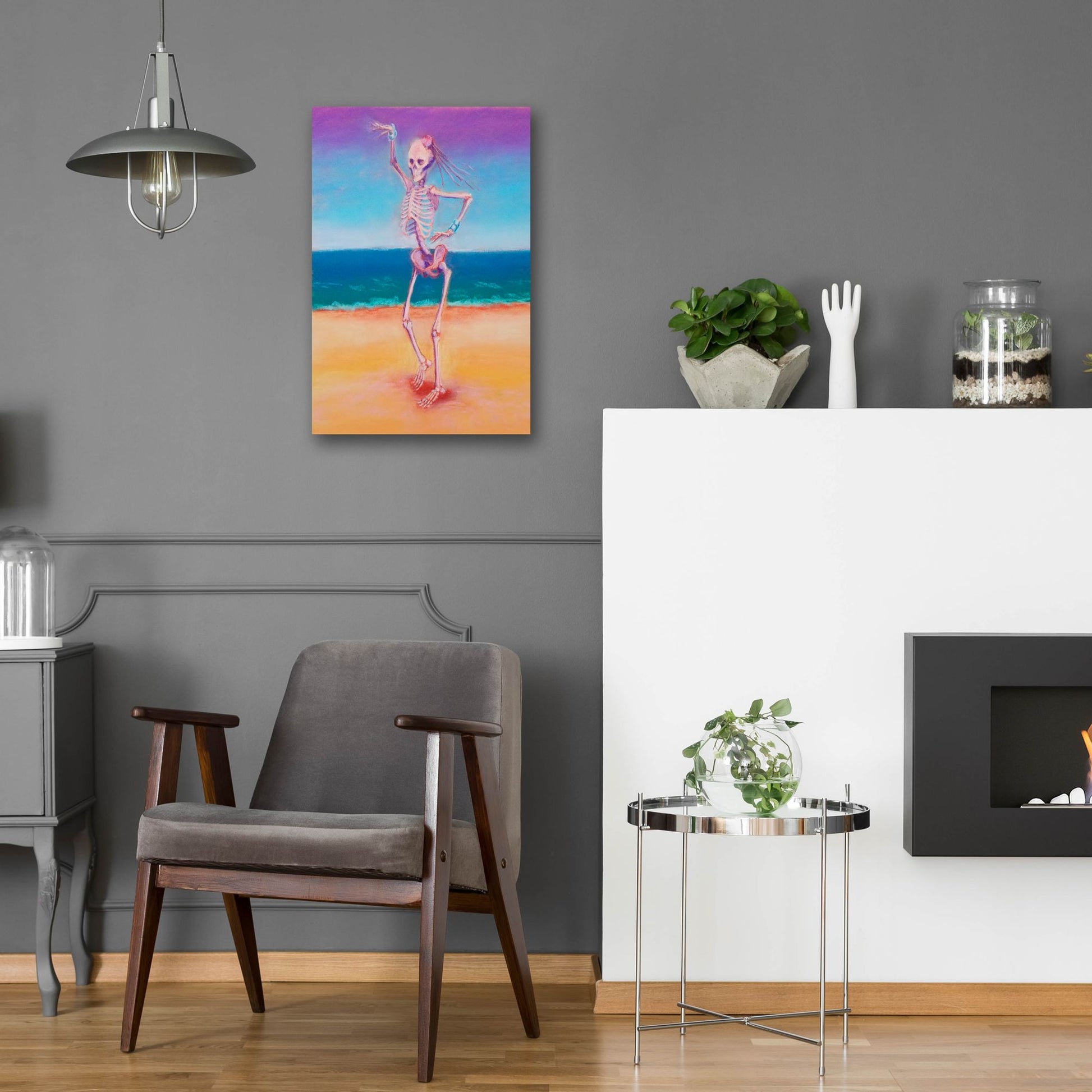 Epic Art 'Skelly Dancer IV' by Marie Marfia Fine Art, Acrylic Glass Wall Art,16x24