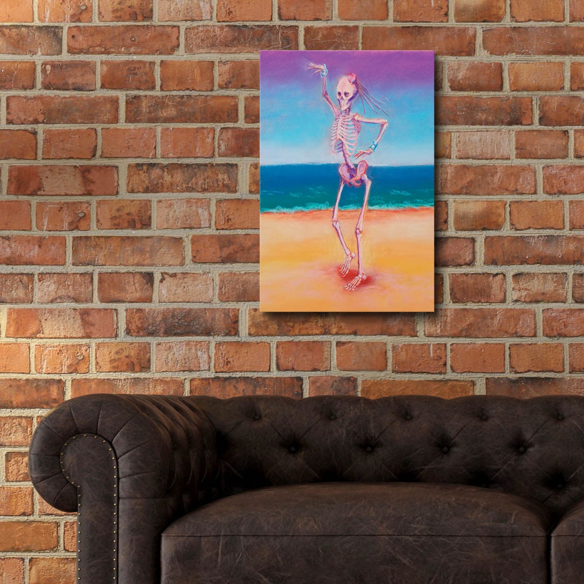 Epic Art 'Skelly Dancer IV' by Marie Marfia Fine Art, Acrylic Glass Wall Art,16x24