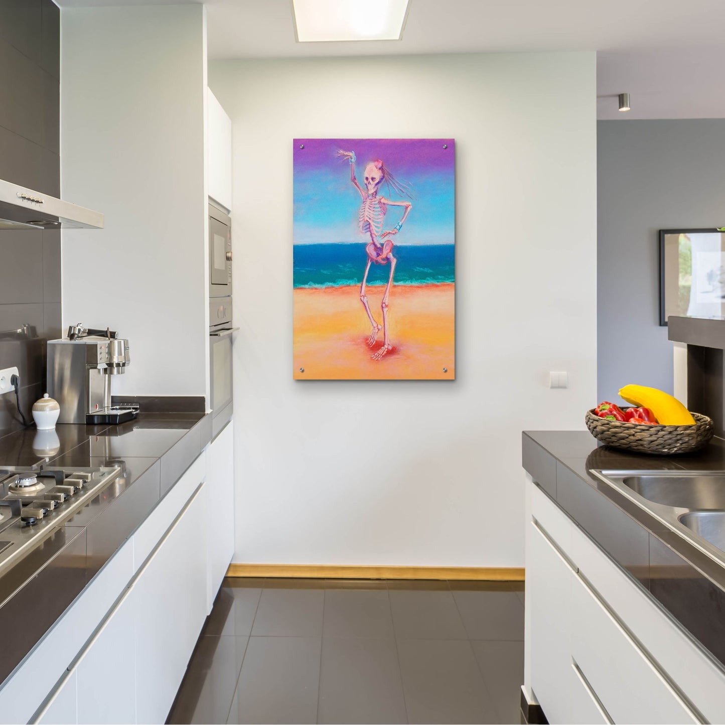 Epic Art 'Skelly Dancer IV' by Marie Marfia Fine Art, Acrylic Glass Wall Art,24x36