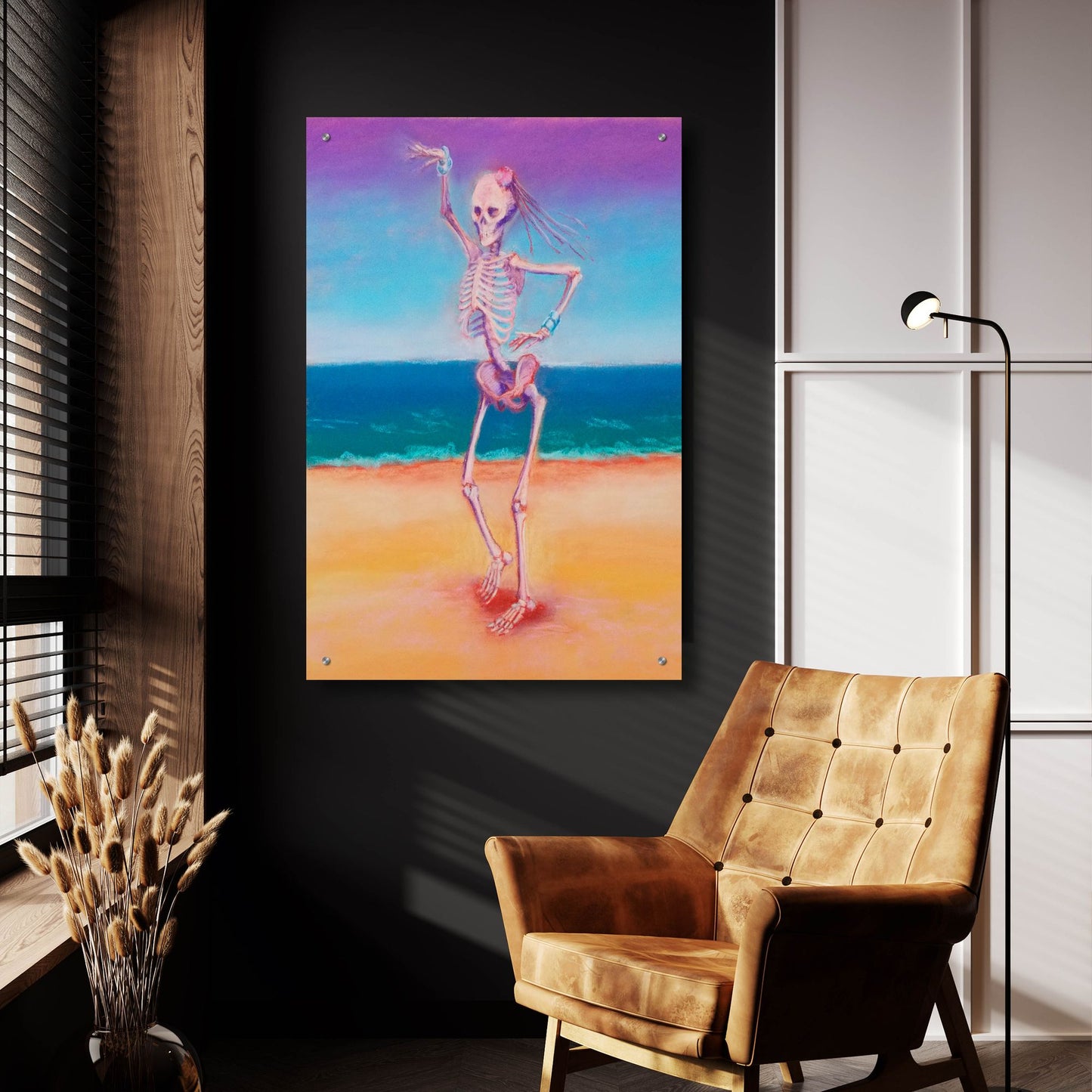 Epic Art 'Skelly Dancer IV' by Marie Marfia Fine Art, Acrylic Glass Wall Art,24x36