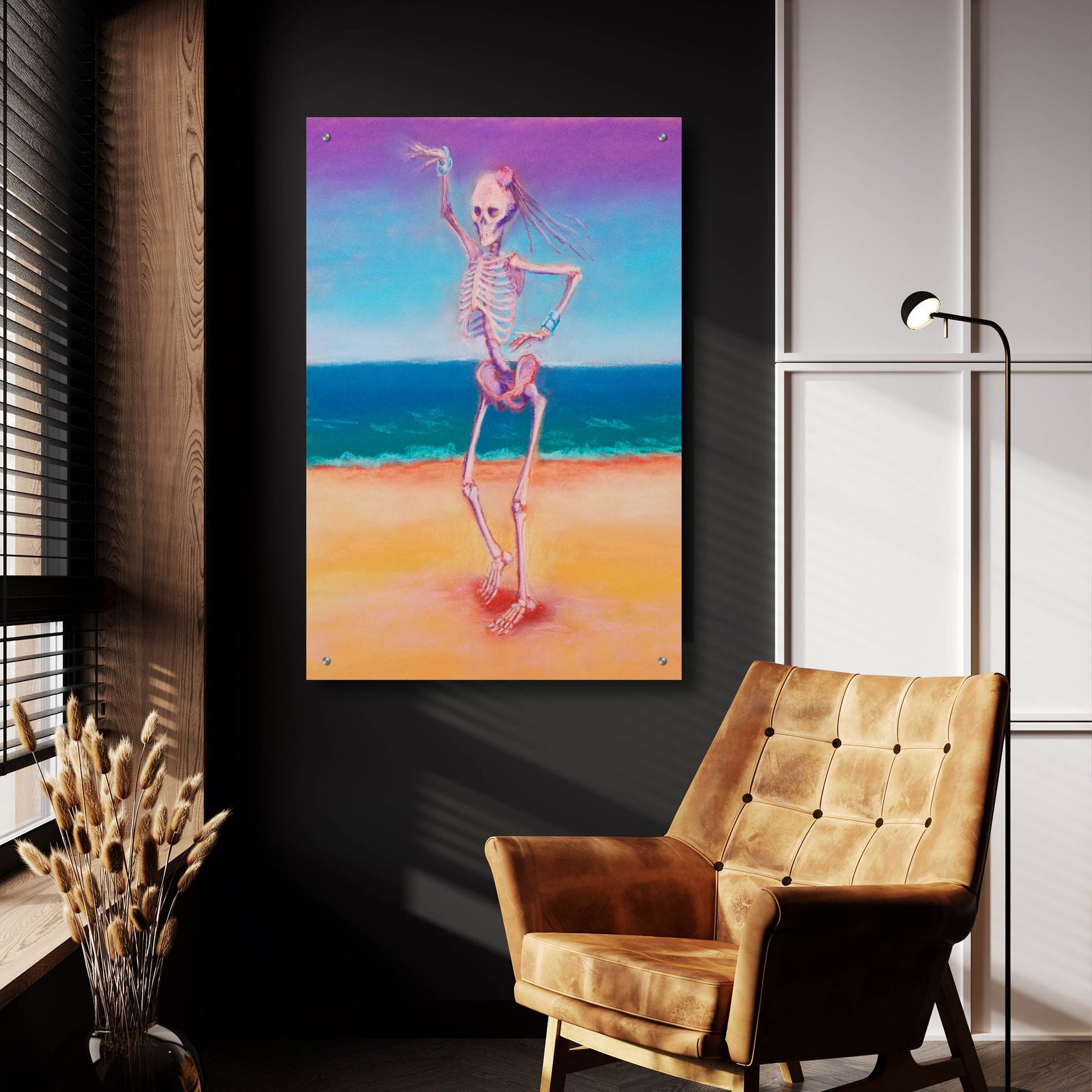 Epic Art 'Skelly Dancer IV' by Marie Marfia Fine Art, Acrylic Glass Wall Art,24x36