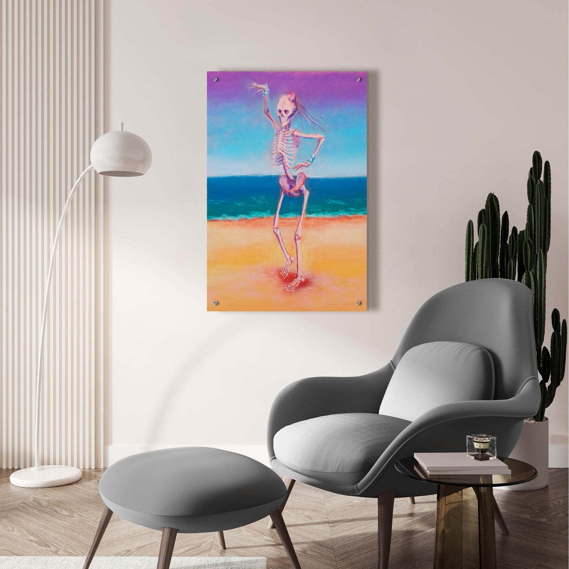 Epic Art 'Skelly Dancer IV' by Marie Marfia Fine Art, Acrylic Glass Wall Art,24x36