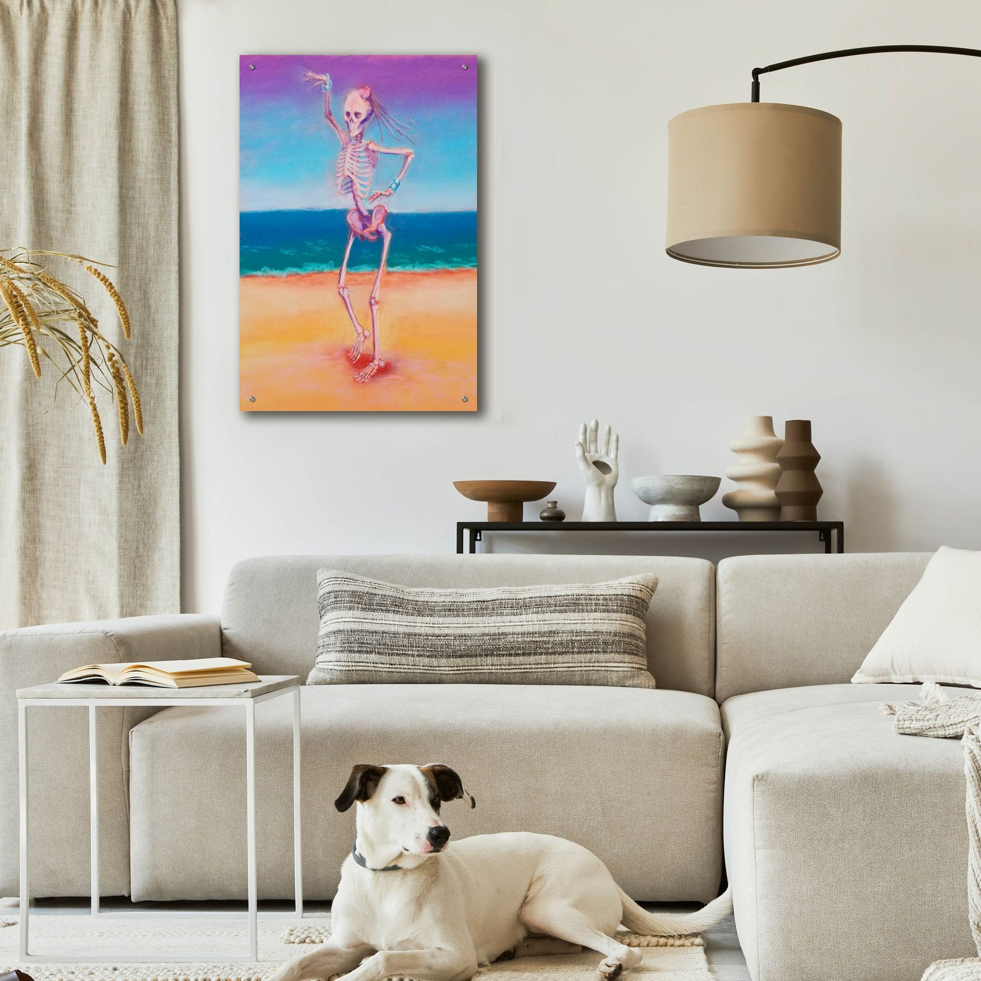 Epic Art 'Skelly Dancer IV' by Marie Marfia Fine Art, Acrylic Glass Wall Art,24x36
