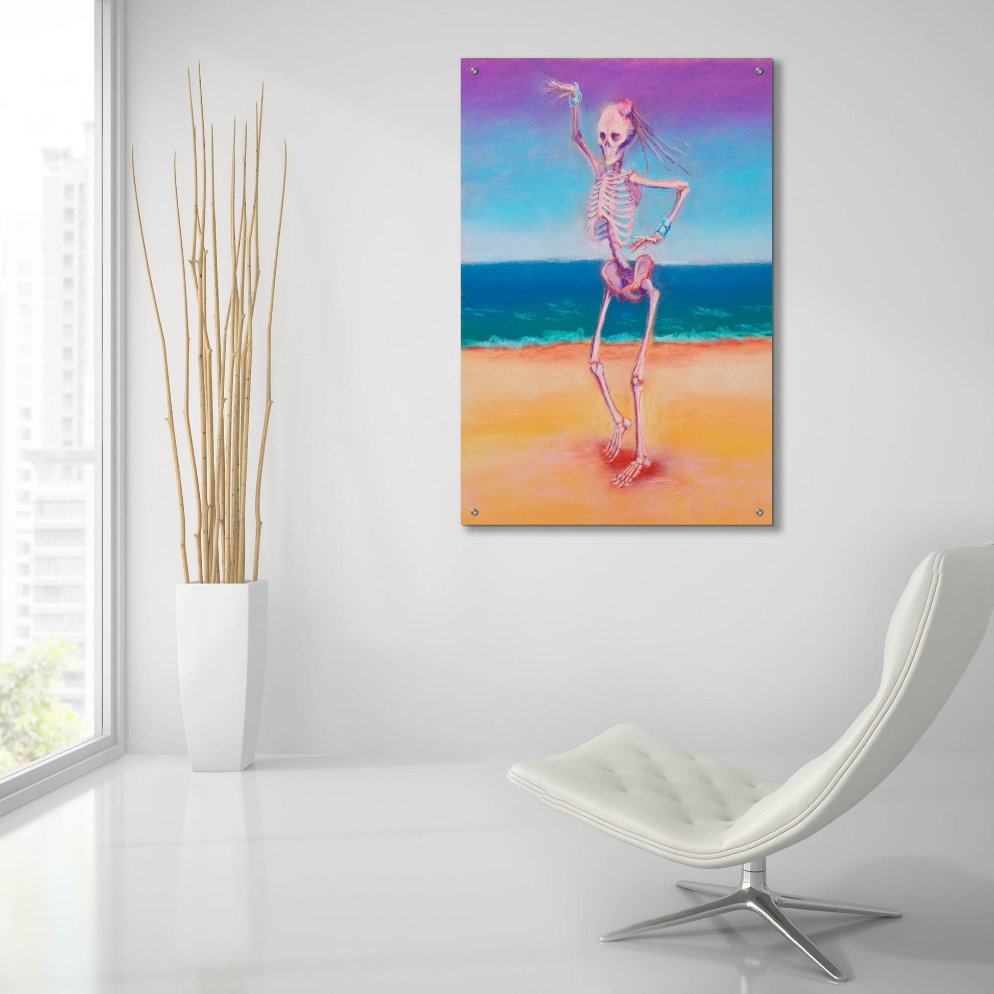 Epic Art 'Skelly Dancer IV' by Marie Marfia Fine Art, Acrylic Glass Wall Art,24x36