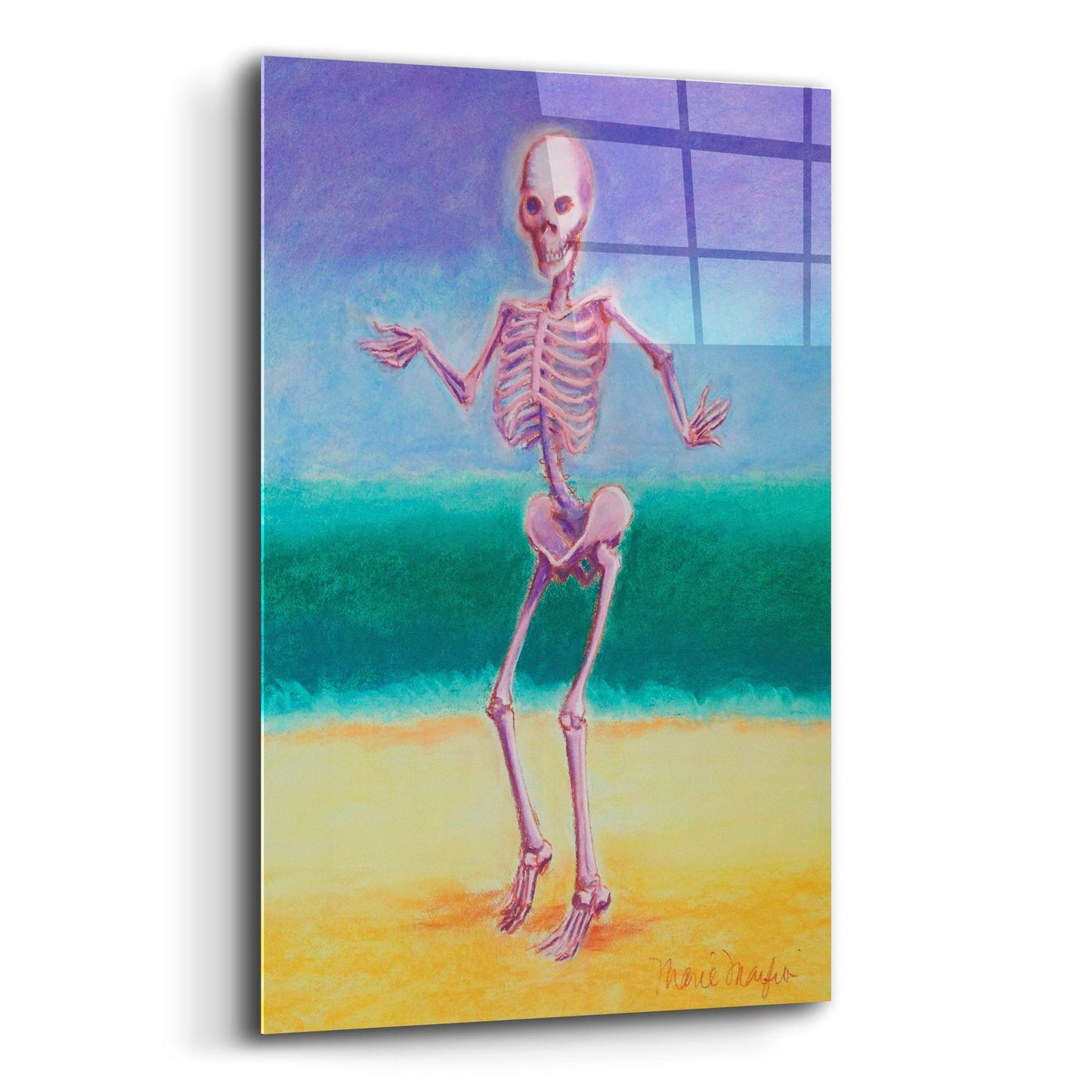 Epic Art 'Skelly Dancer V' by Marie Marfia Fine Art, Acrylic Glass Wall Art,12x16