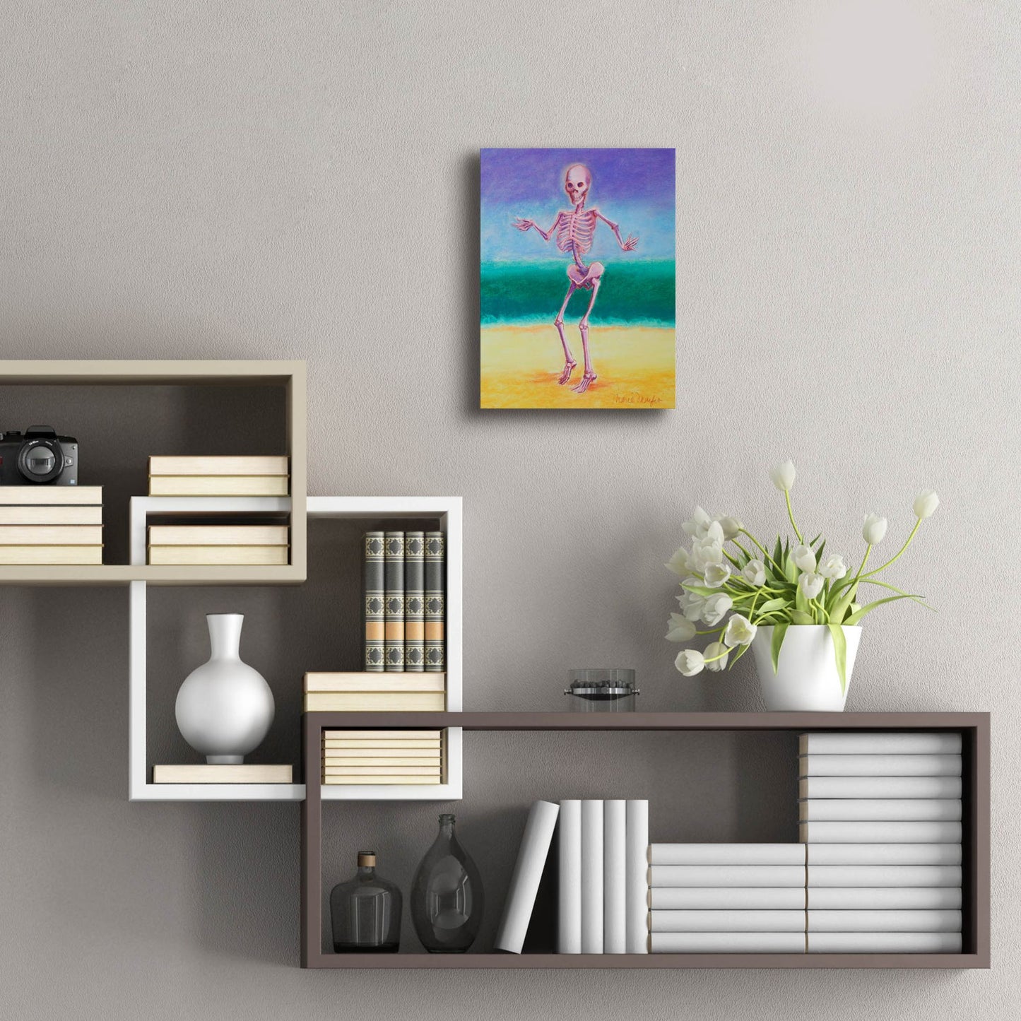 Epic Art 'Skelly Dancer V' by Marie Marfia Fine Art, Acrylic Glass Wall Art,12x16