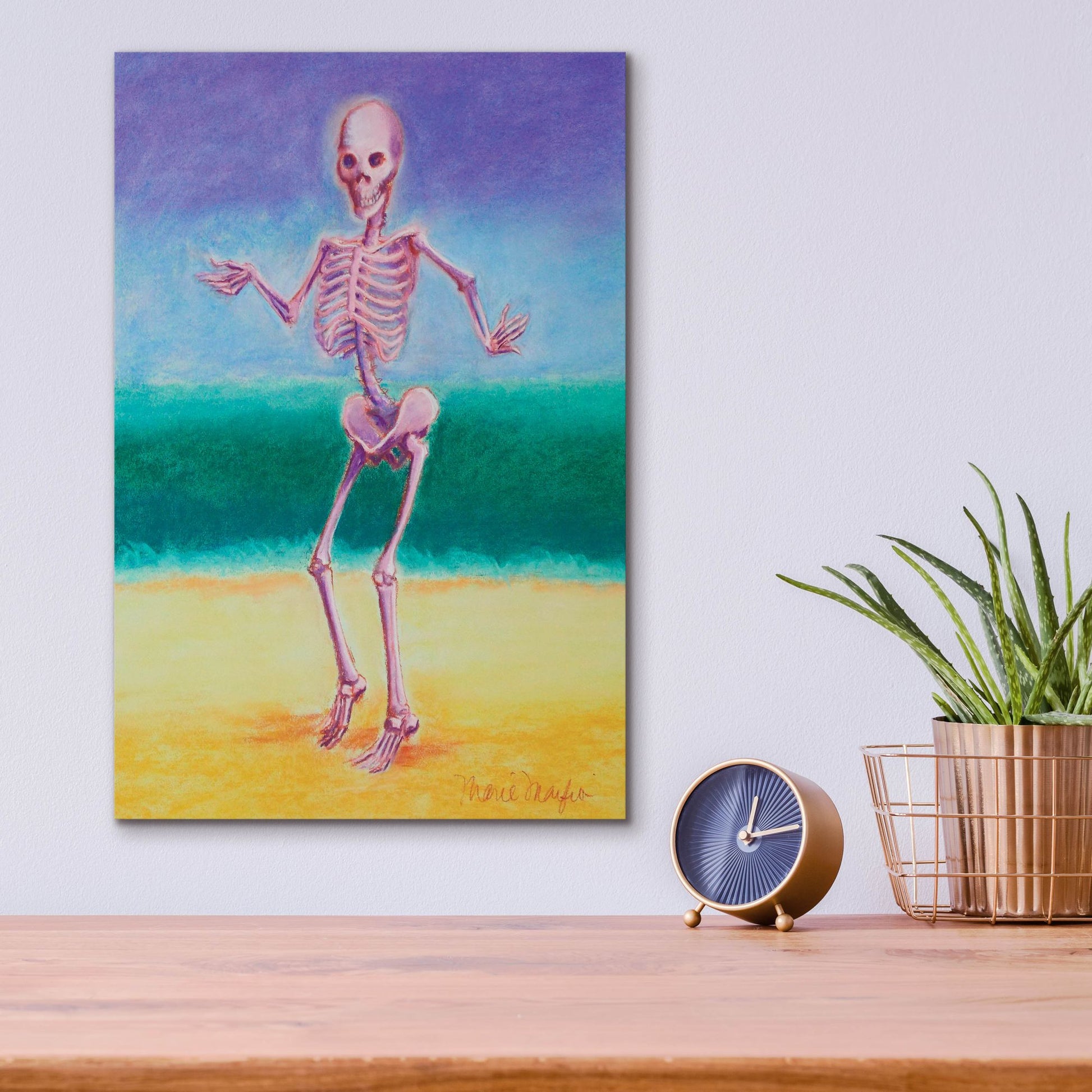 Epic Art 'Skelly Dancer V' by Marie Marfia Fine Art, Acrylic Glass Wall Art,12x16