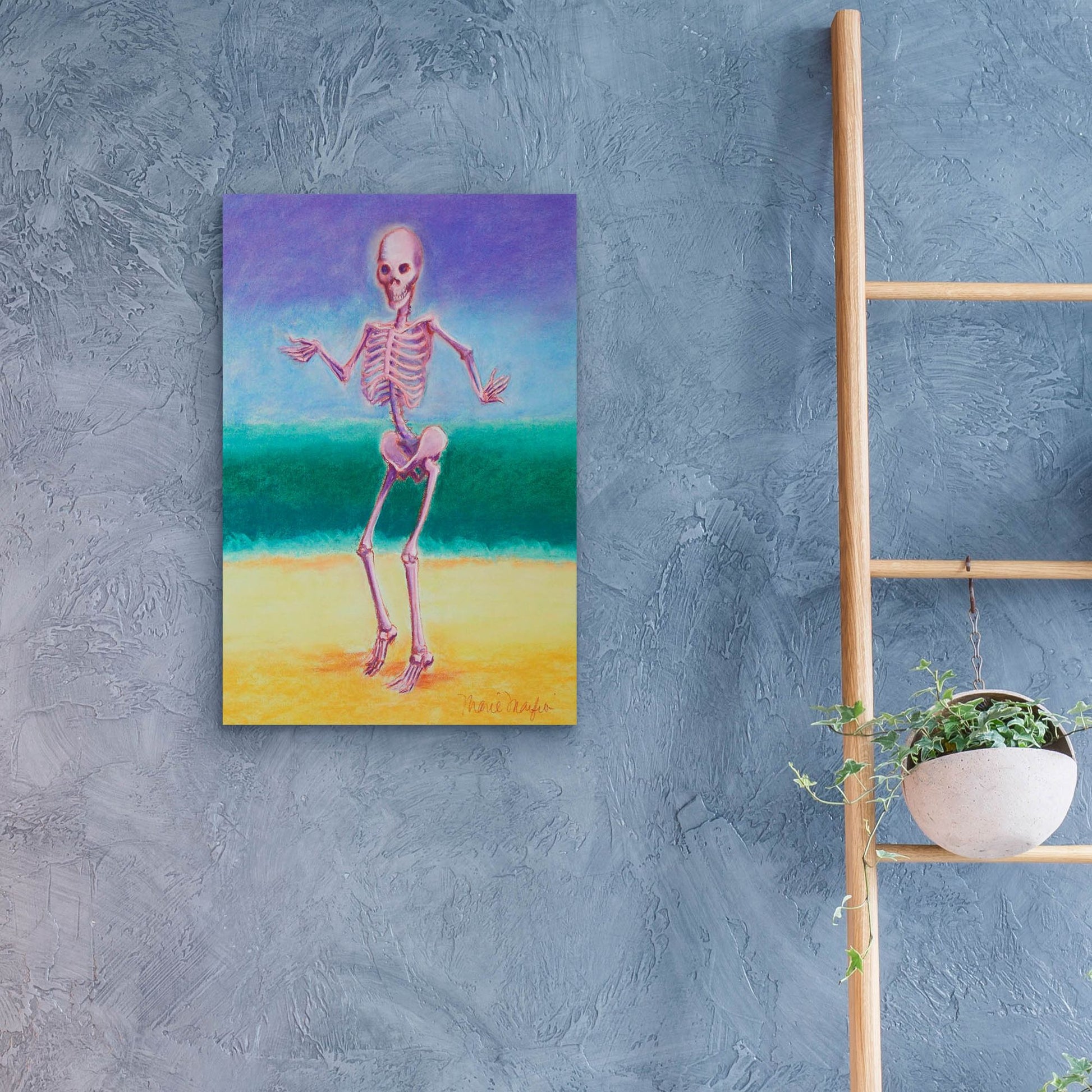 Epic Art 'Skelly Dancer V' by Marie Marfia Fine Art, Acrylic Glass Wall Art,16x24