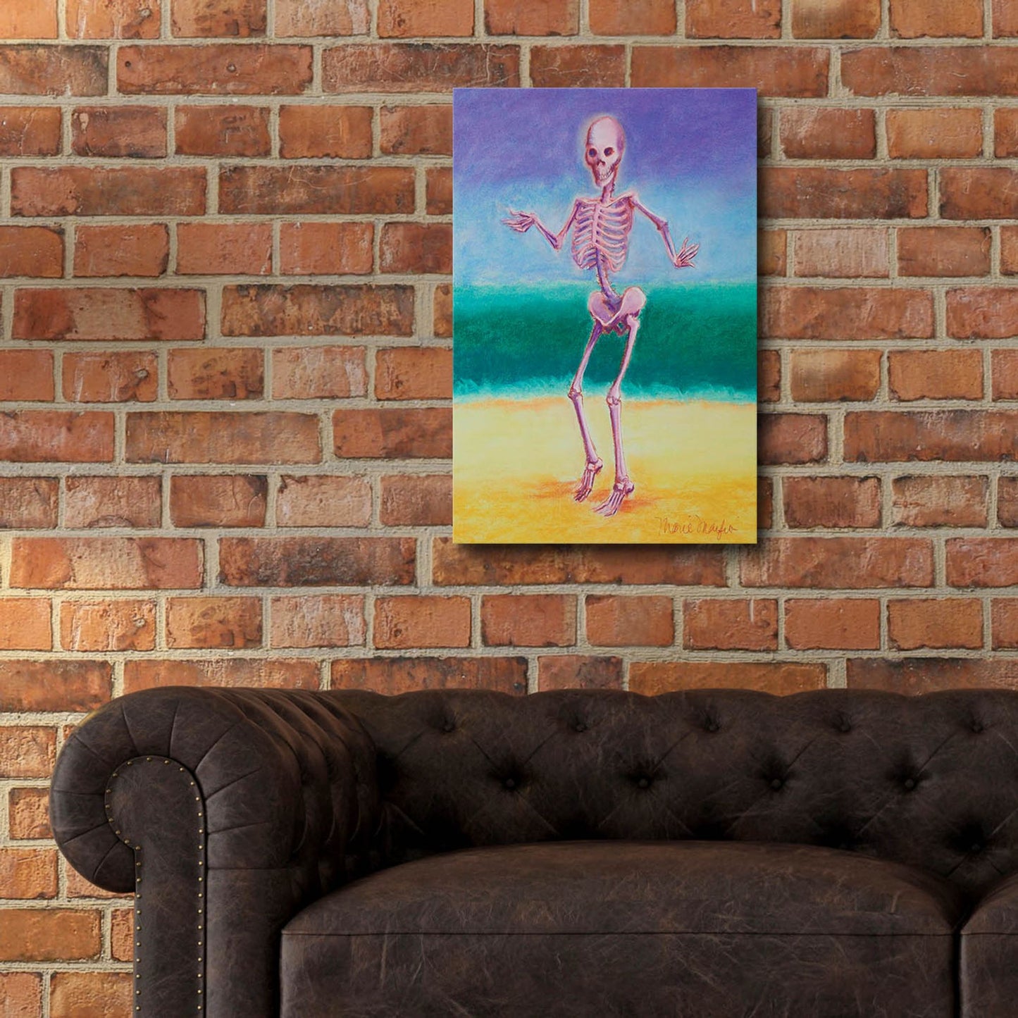 Epic Art 'Skelly Dancer V' by Marie Marfia Fine Art, Acrylic Glass Wall Art,16x24