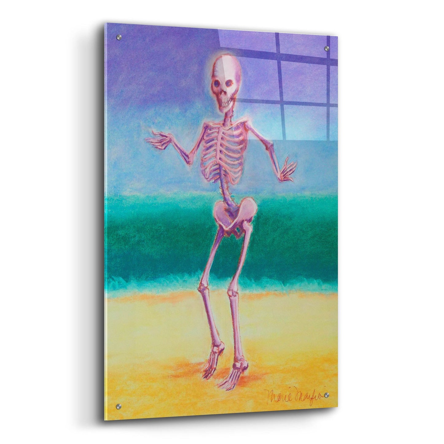 Epic Art 'Skelly Dancer V' by Marie Marfia Fine Art, Acrylic Glass Wall Art,24x36