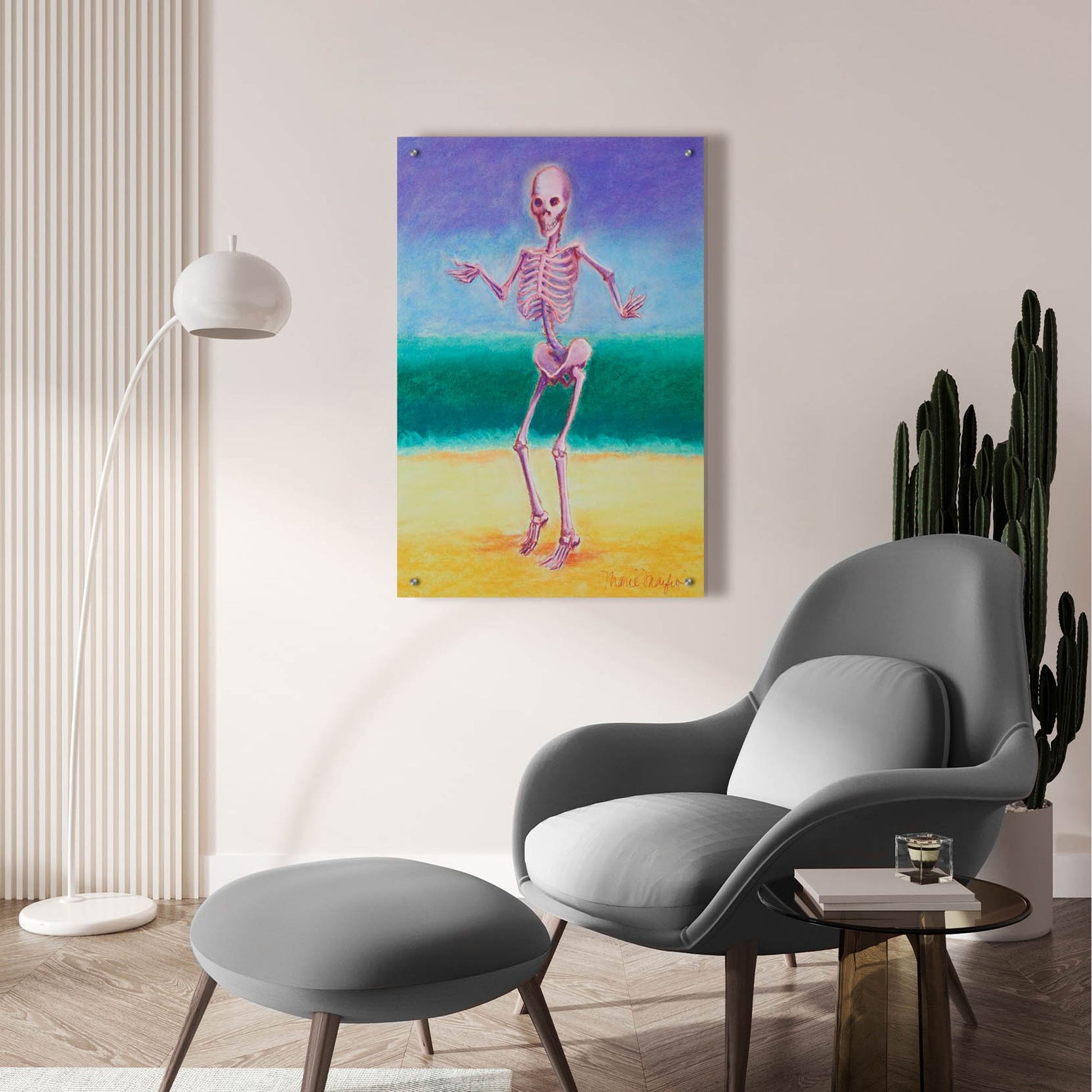 Epic Art 'Skelly Dancer V' by Marie Marfia Fine Art, Acrylic Glass Wall Art,24x36