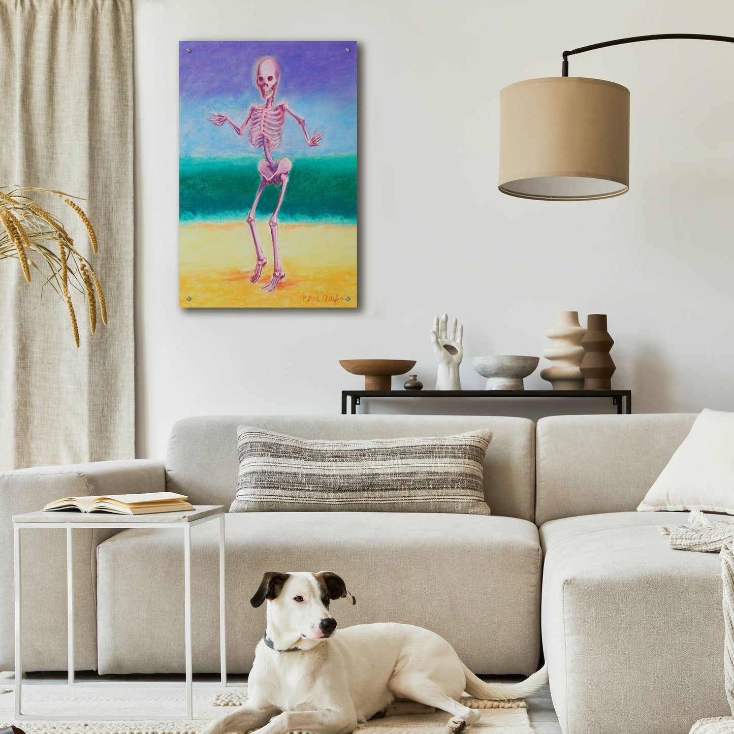 Epic Art 'Skelly Dancer V' by Marie Marfia Fine Art, Acrylic Glass Wall Art,24x36