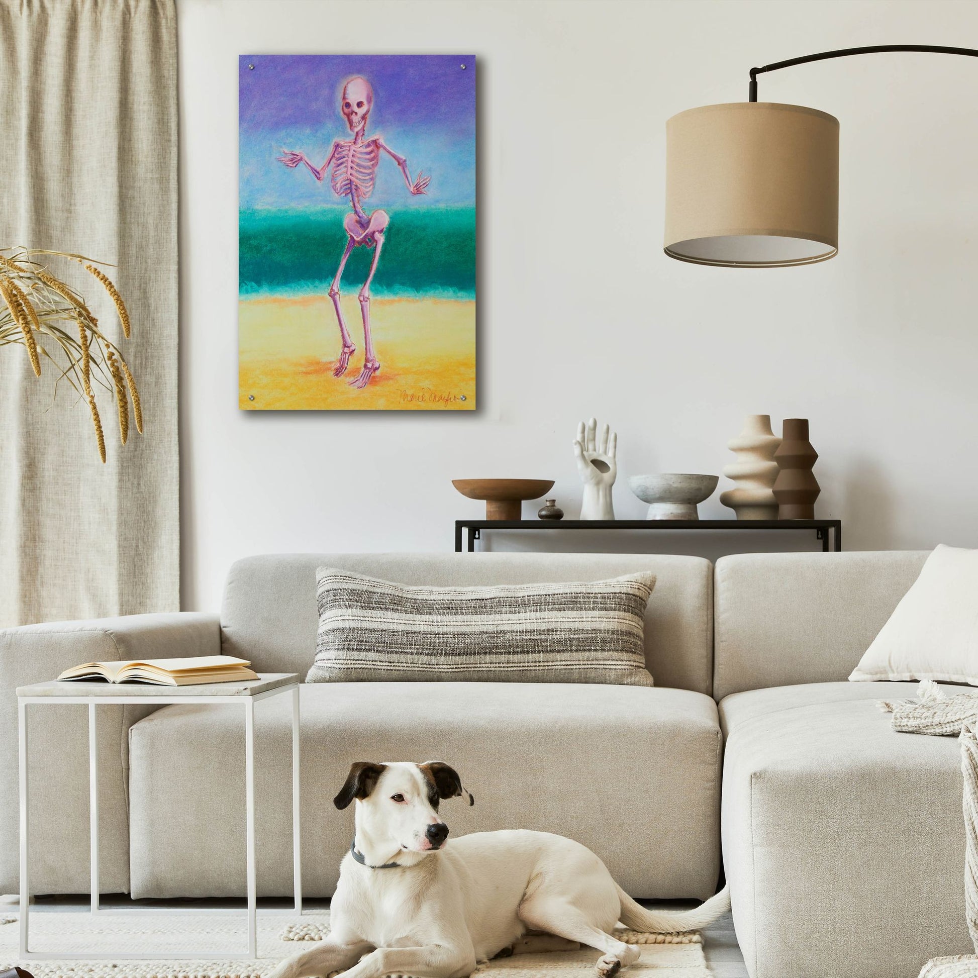 Epic Art 'Skelly Dancer V' by Marie Marfia Fine Art, Acrylic Glass Wall Art,24x36