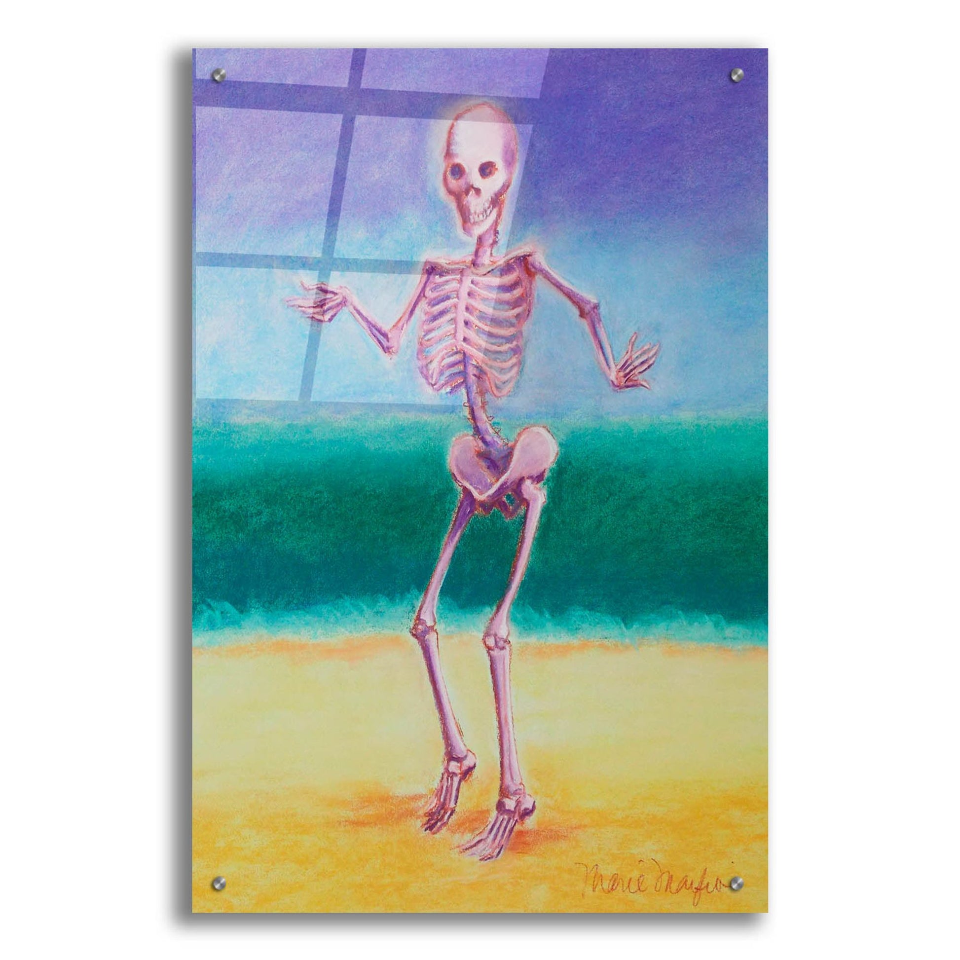 Epic Art 'Skelly Dancer V' by Marie Marfia Fine Art, Acrylic Glass Wall Art,24x36