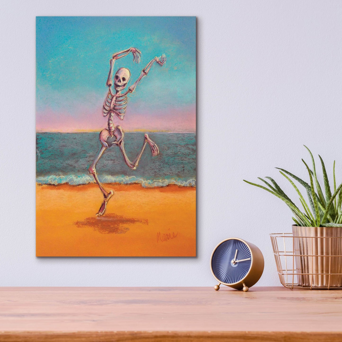 Epic Art 'Skelly Dancer VIII' by Marie Marfia Fine Art, Acrylic Glass Wall Art,12x16