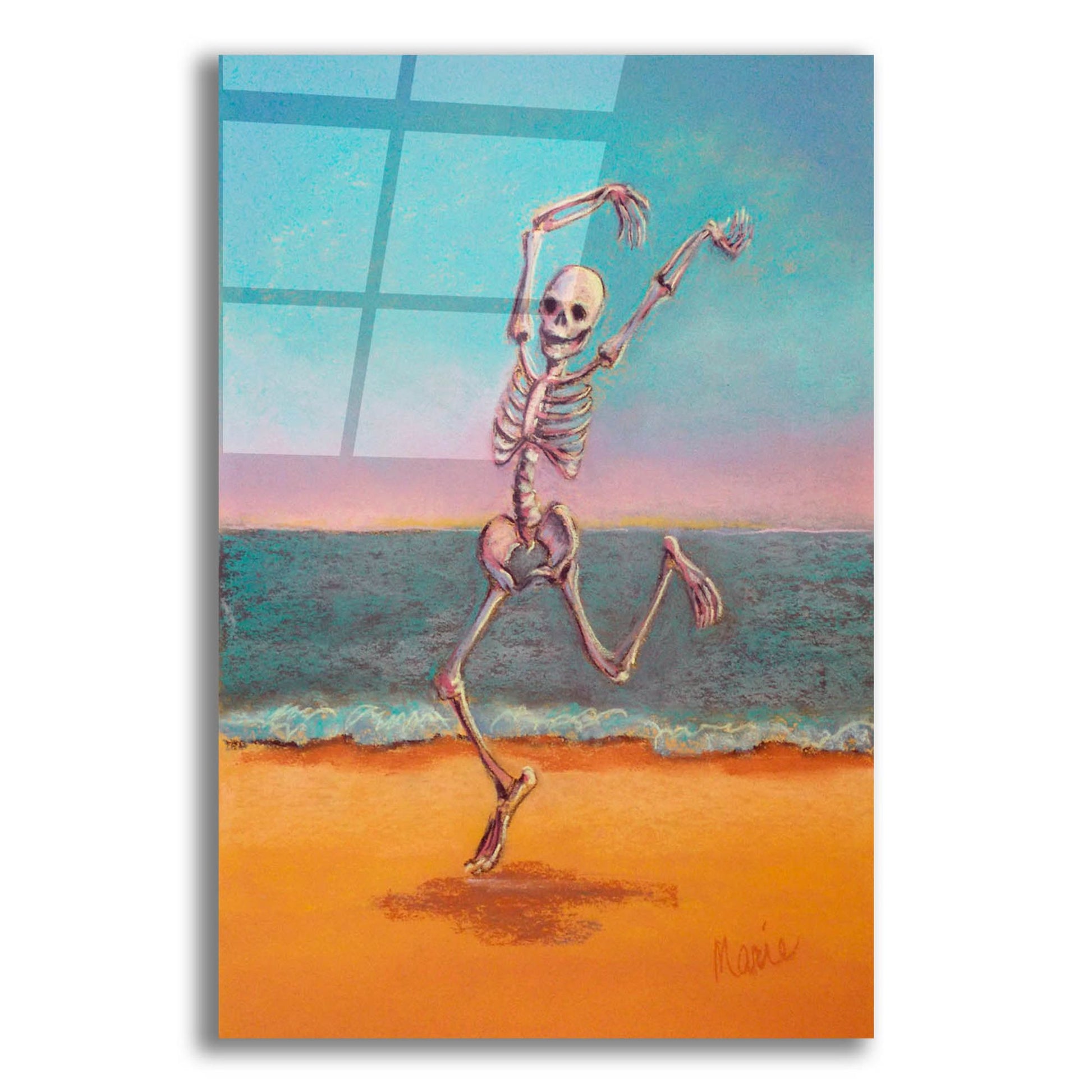 Epic Art 'Skelly Dancer VIII' by Marie Marfia Fine Art, Acrylic Glass Wall Art,12x16