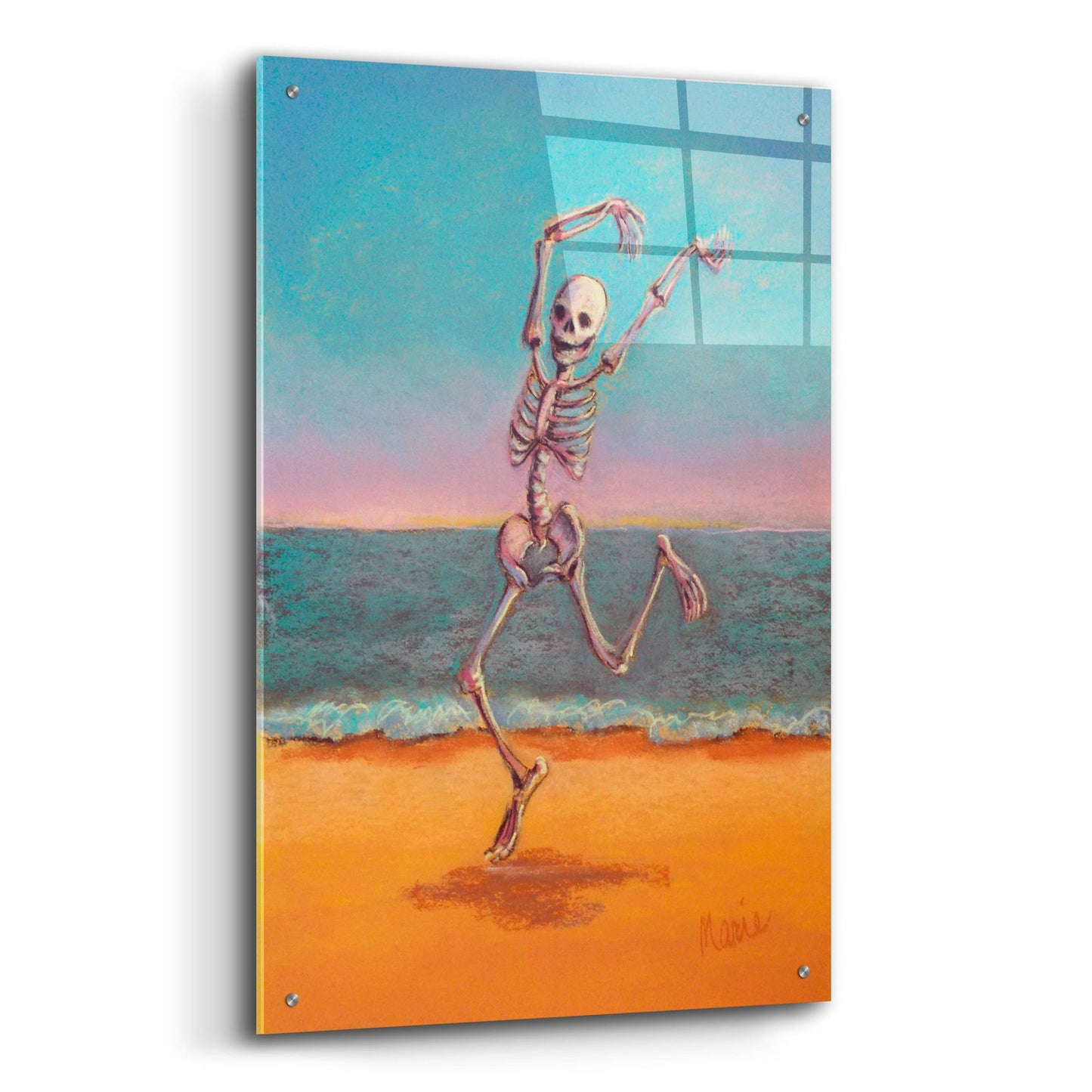 Epic Art 'Skelly Dancer VIII' by Marie Marfia Fine Art, Acrylic Glass Wall Art,24x36