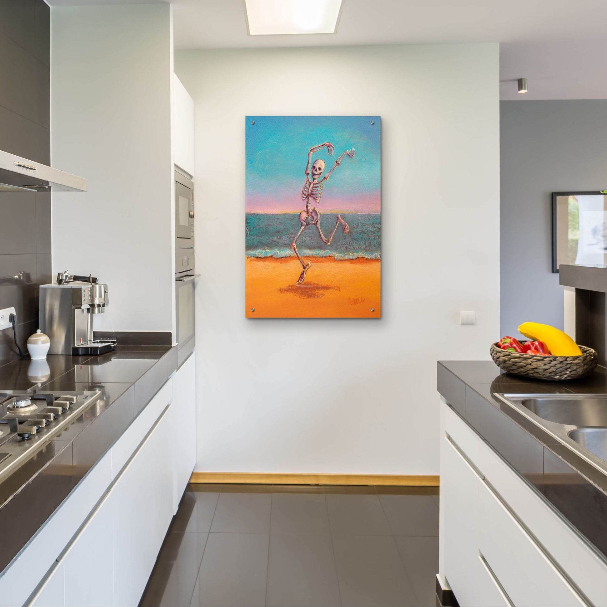 Epic Art 'Skelly Dancer VIII' by Marie Marfia Fine Art, Acrylic Glass Wall Art,24x36