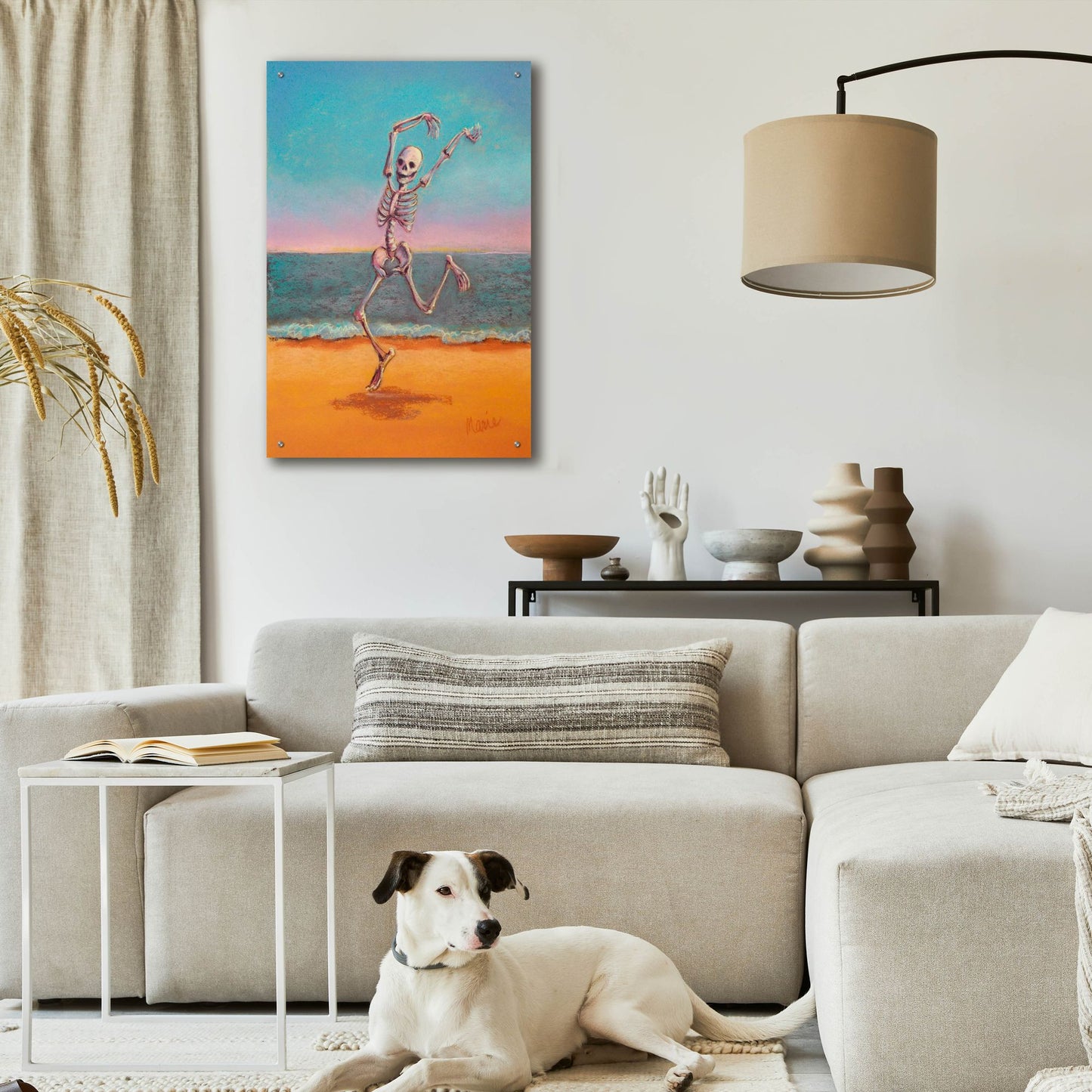 Epic Art 'Skelly Dancer VIII' by Marie Marfia Fine Art, Acrylic Glass Wall Art,24x36