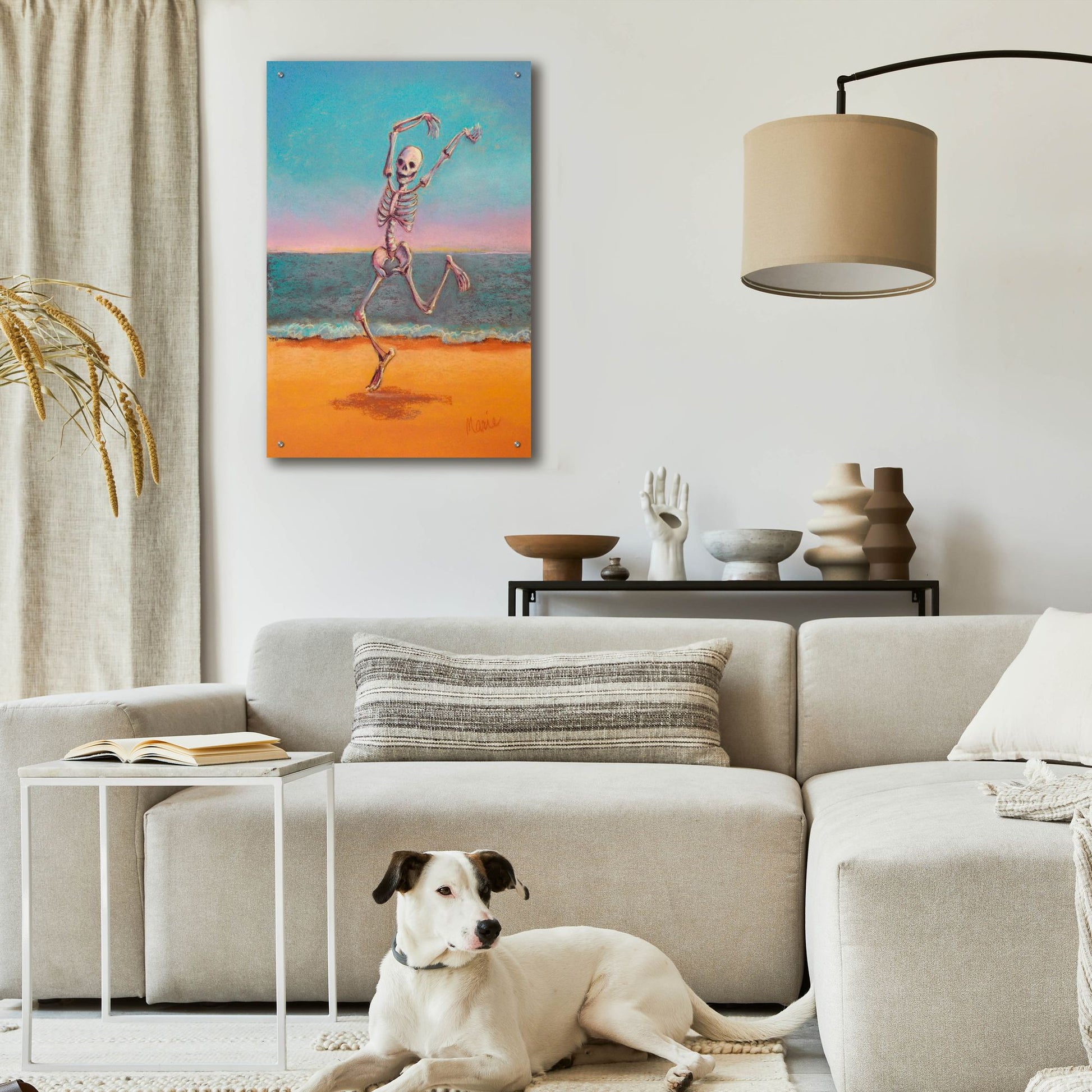 Epic Art 'Skelly Dancer VIII' by Marie Marfia Fine Art, Acrylic Glass Wall Art,24x36