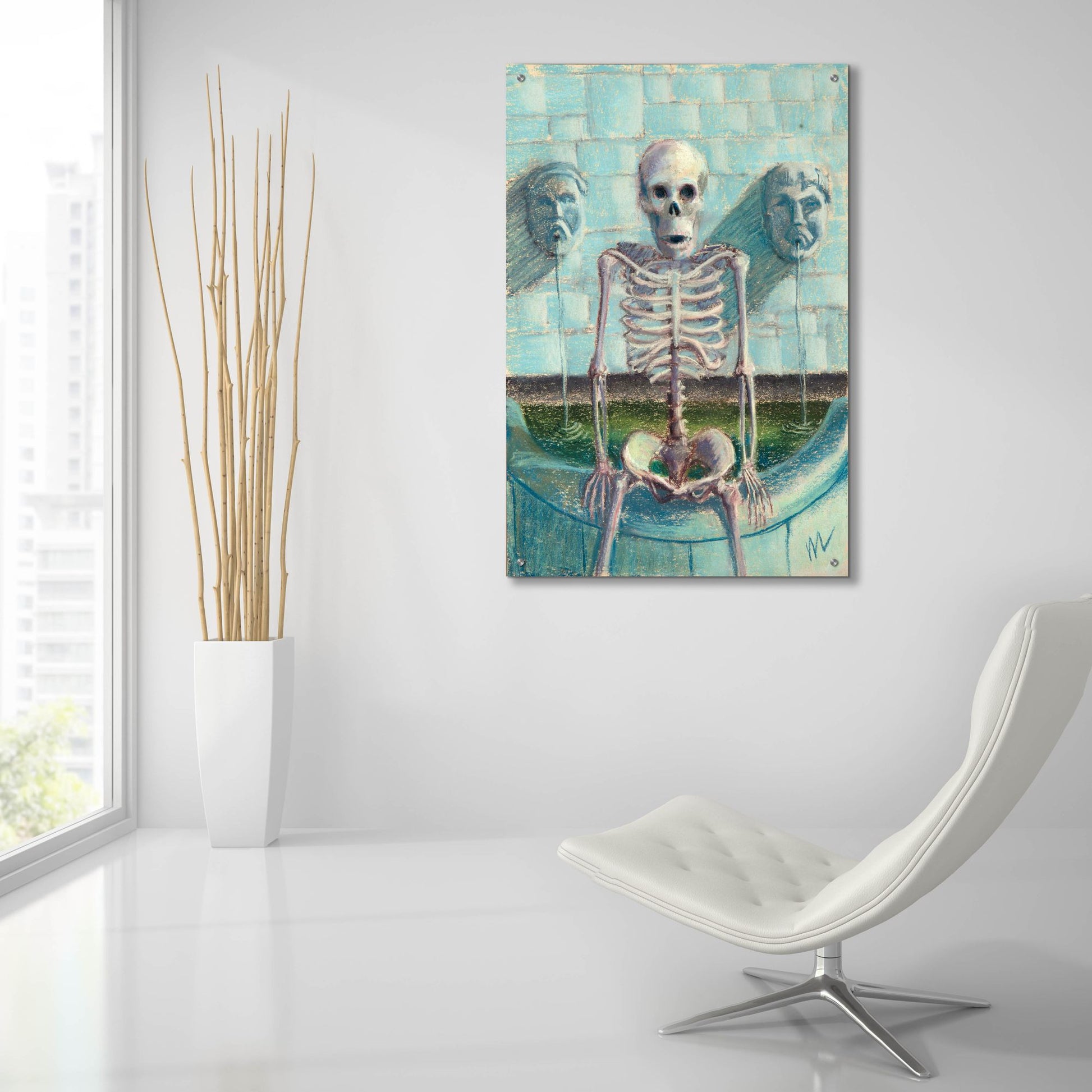 Epic Art 'Look Im The Fountainhead' by Marie Marfia Fine Art, Acrylic Glass Wall Art,24x36