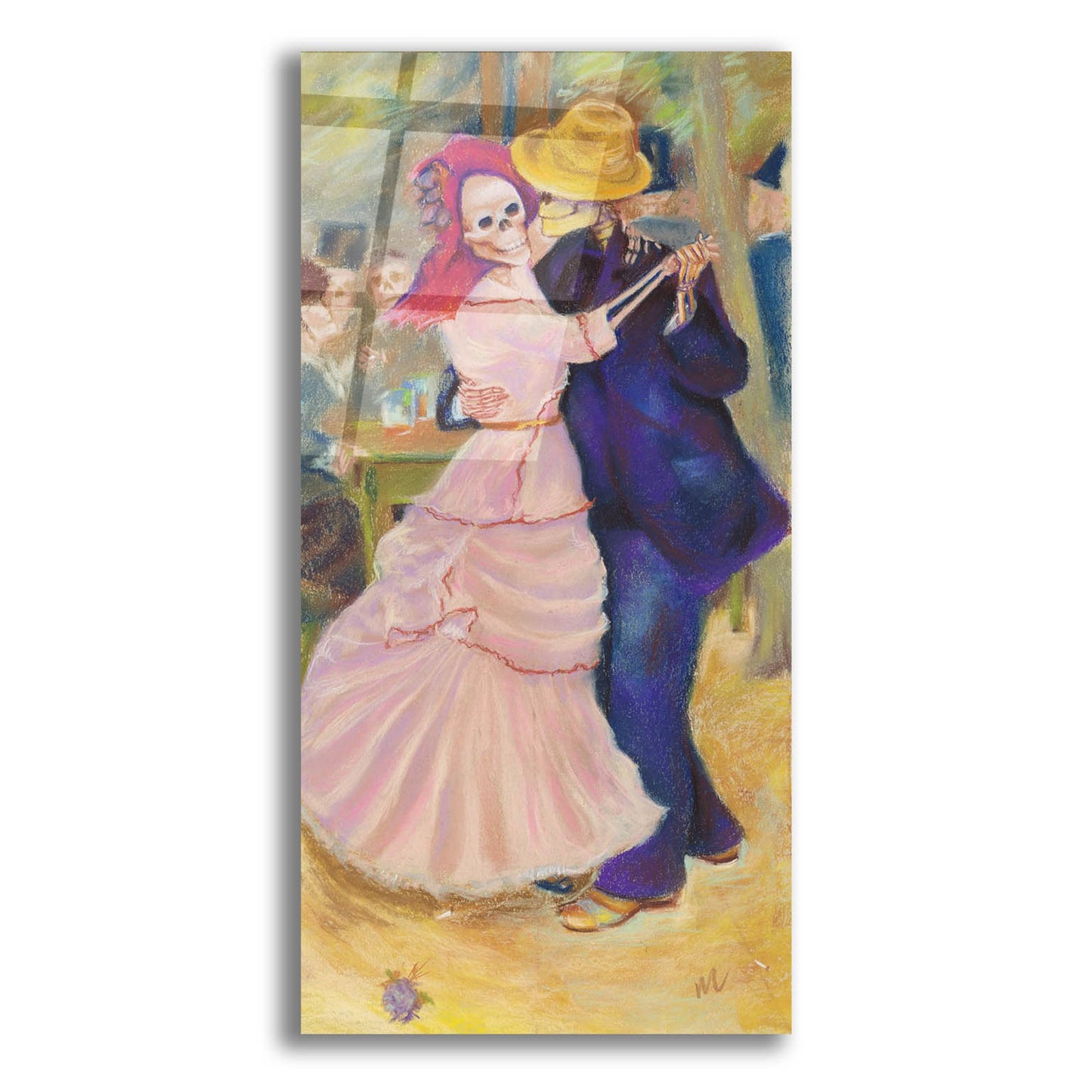 Epic Art 'Skelly Dance At Bougival' by Marie Marfia Fine Art, Acrylic Glass Wall Art,12x24