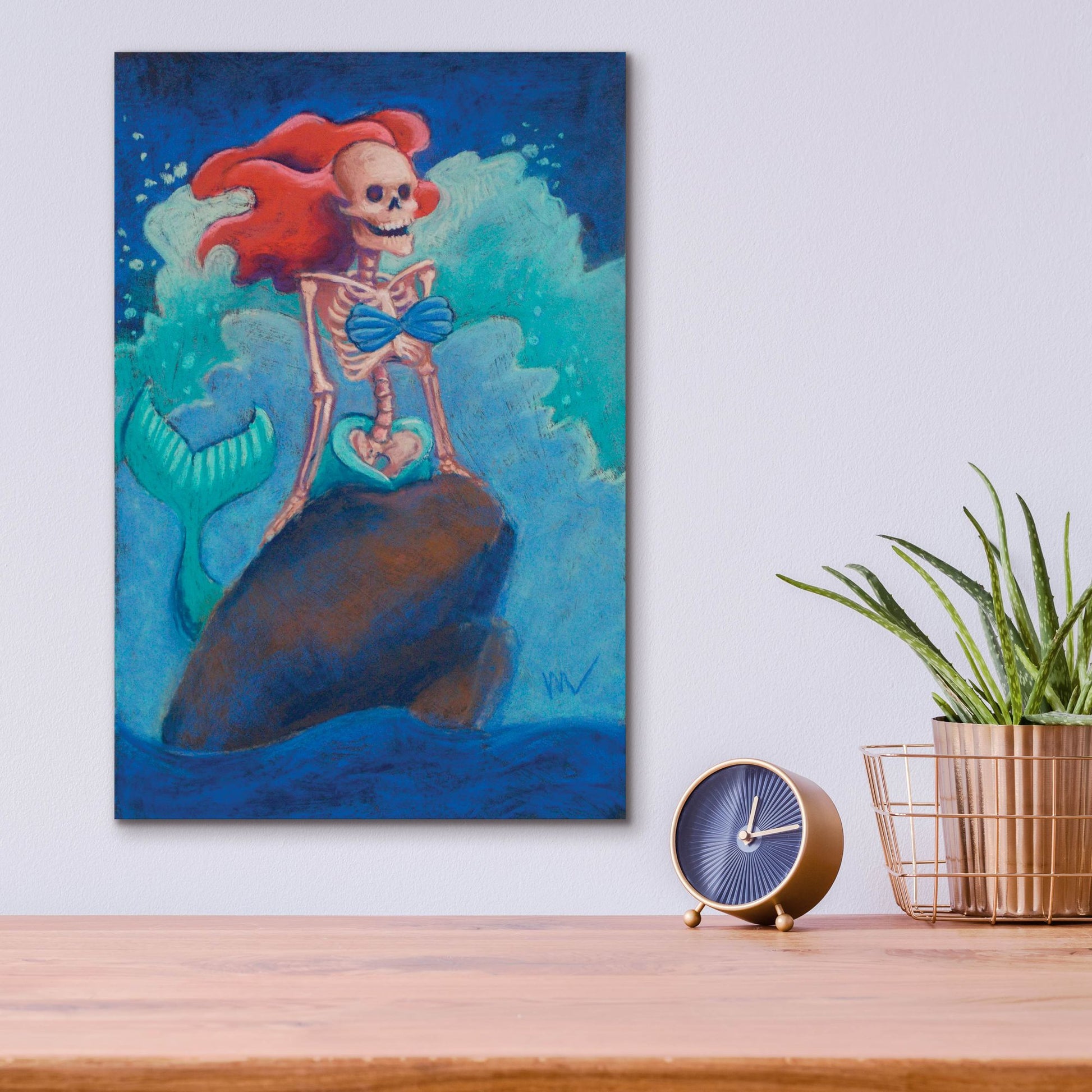 Epic Art 'Part of Your (Skelly) World' by Marie Marfia Fine Art, Acrylic Glass Wall Art,12x16