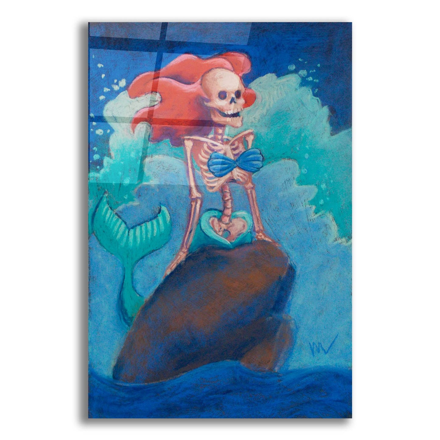Epic Art 'Part of Your (Skelly) World' by Marie Marfia Fine Art, Acrylic Glass Wall Art,12x16
