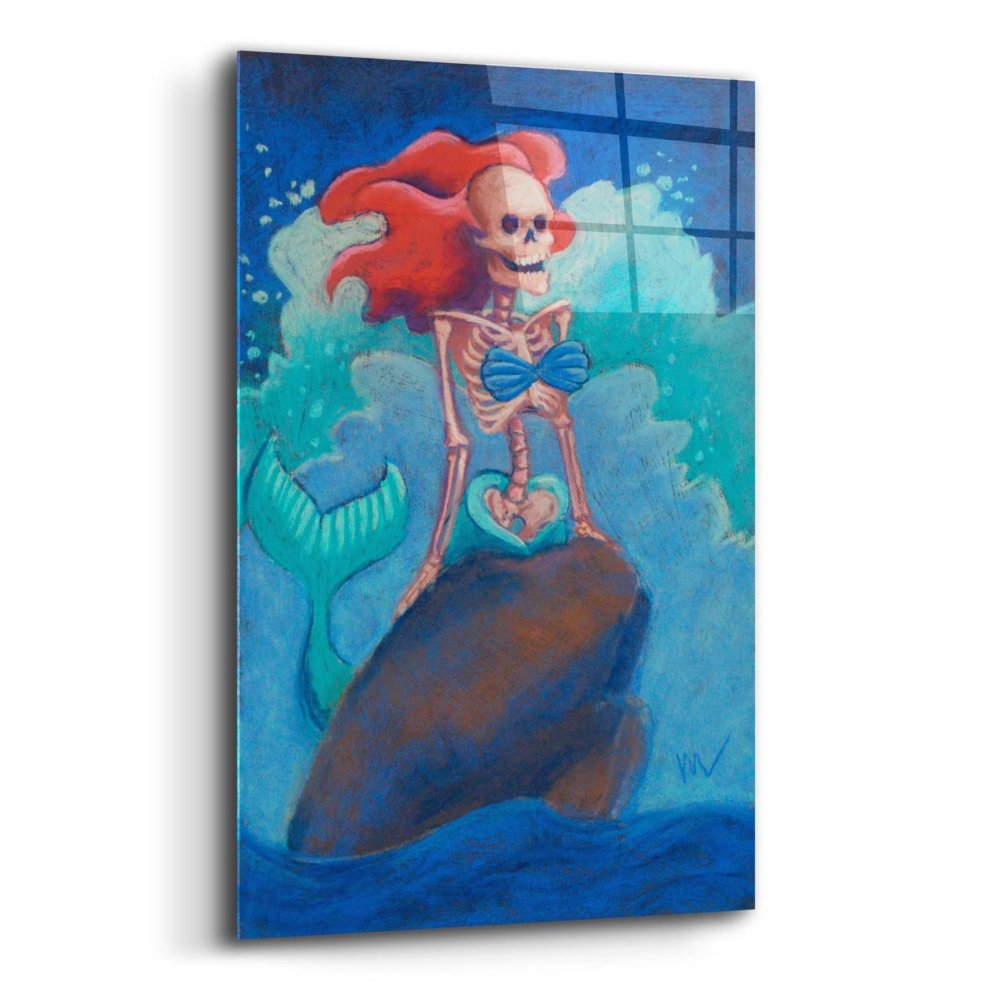 Epic Art 'Part of Your (Skelly) World' by Marie Marfia Fine Art, Acrylic Glass Wall Art,16x24