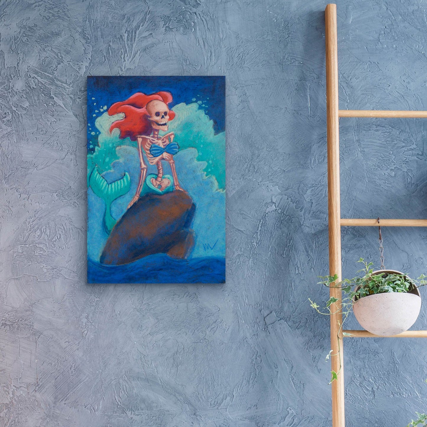 Epic Art 'Part of Your (Skelly) World' by Marie Marfia Fine Art, Acrylic Glass Wall Art,16x24