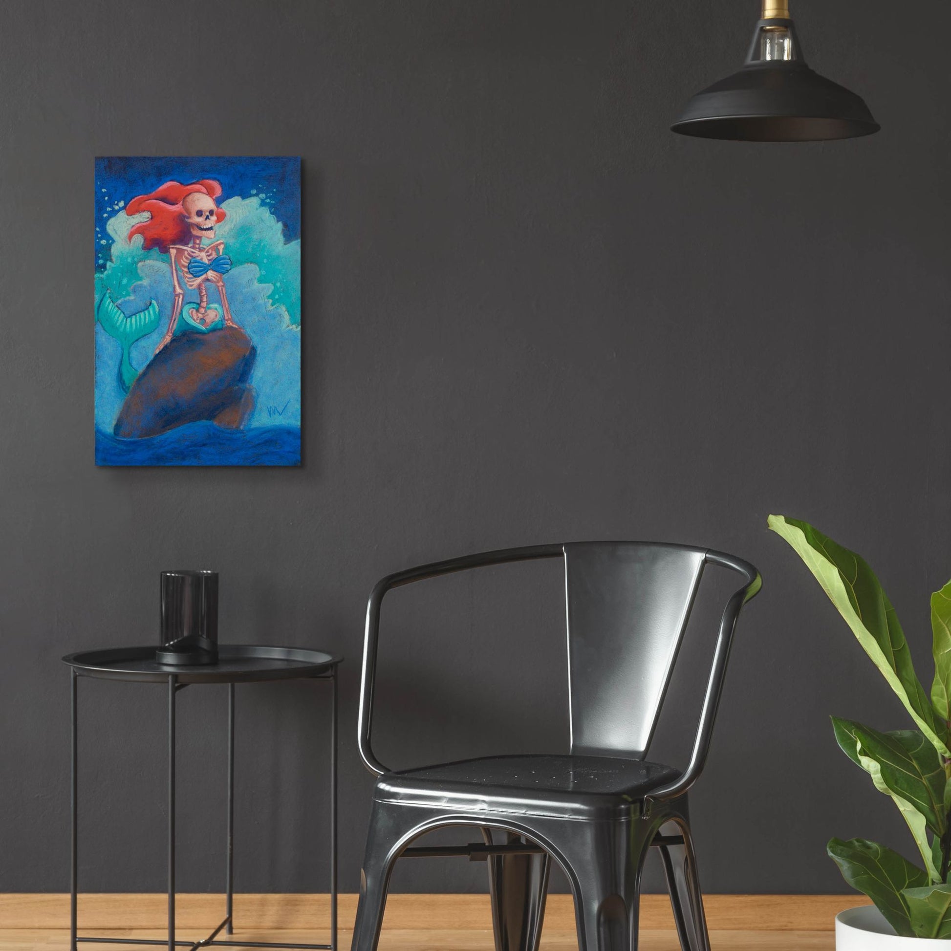 Epic Art 'Part of Your (Skelly) World' by Marie Marfia Fine Art, Acrylic Glass Wall Art,16x24