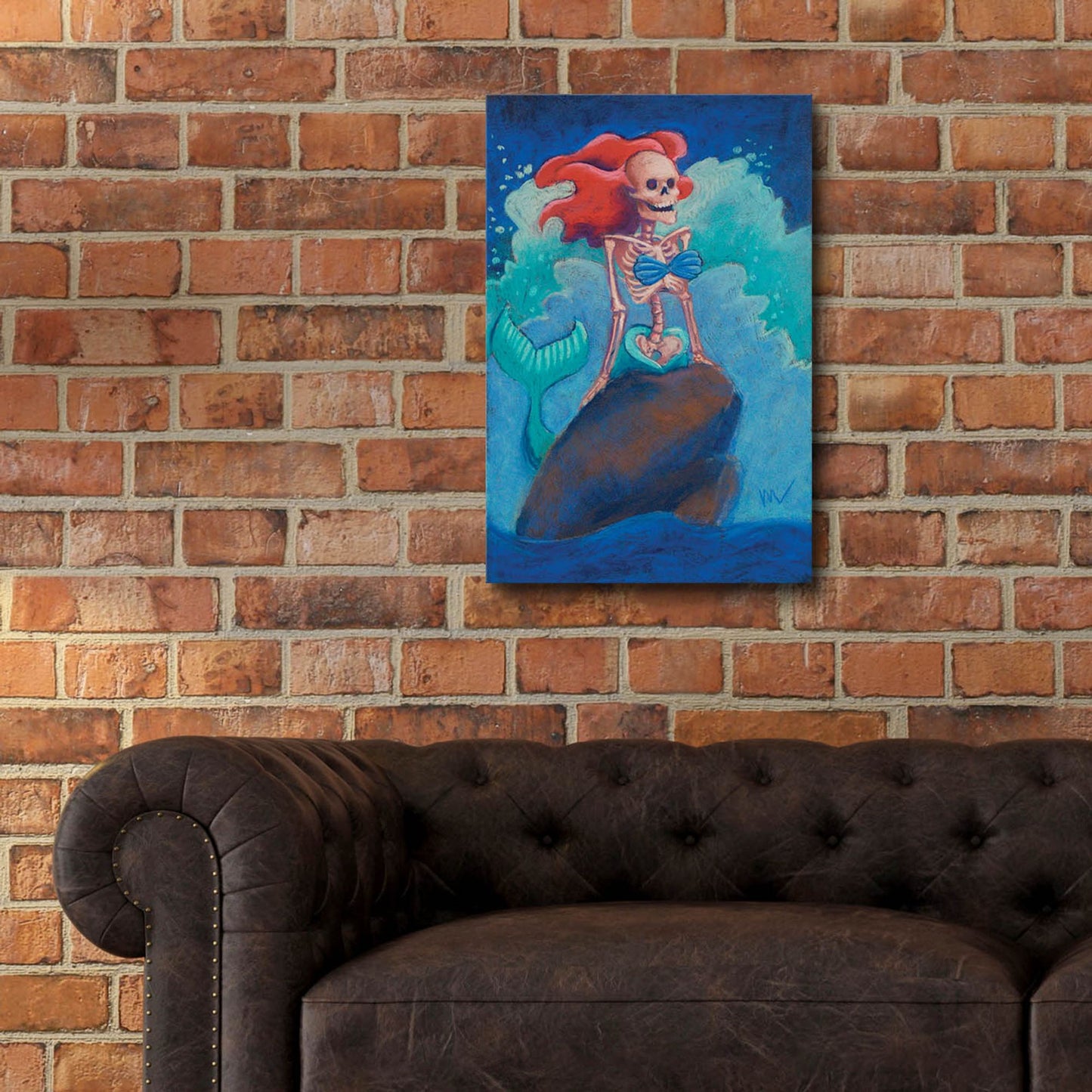 Epic Art 'Part of Your (Skelly) World' by Marie Marfia Fine Art, Acrylic Glass Wall Art,16x24